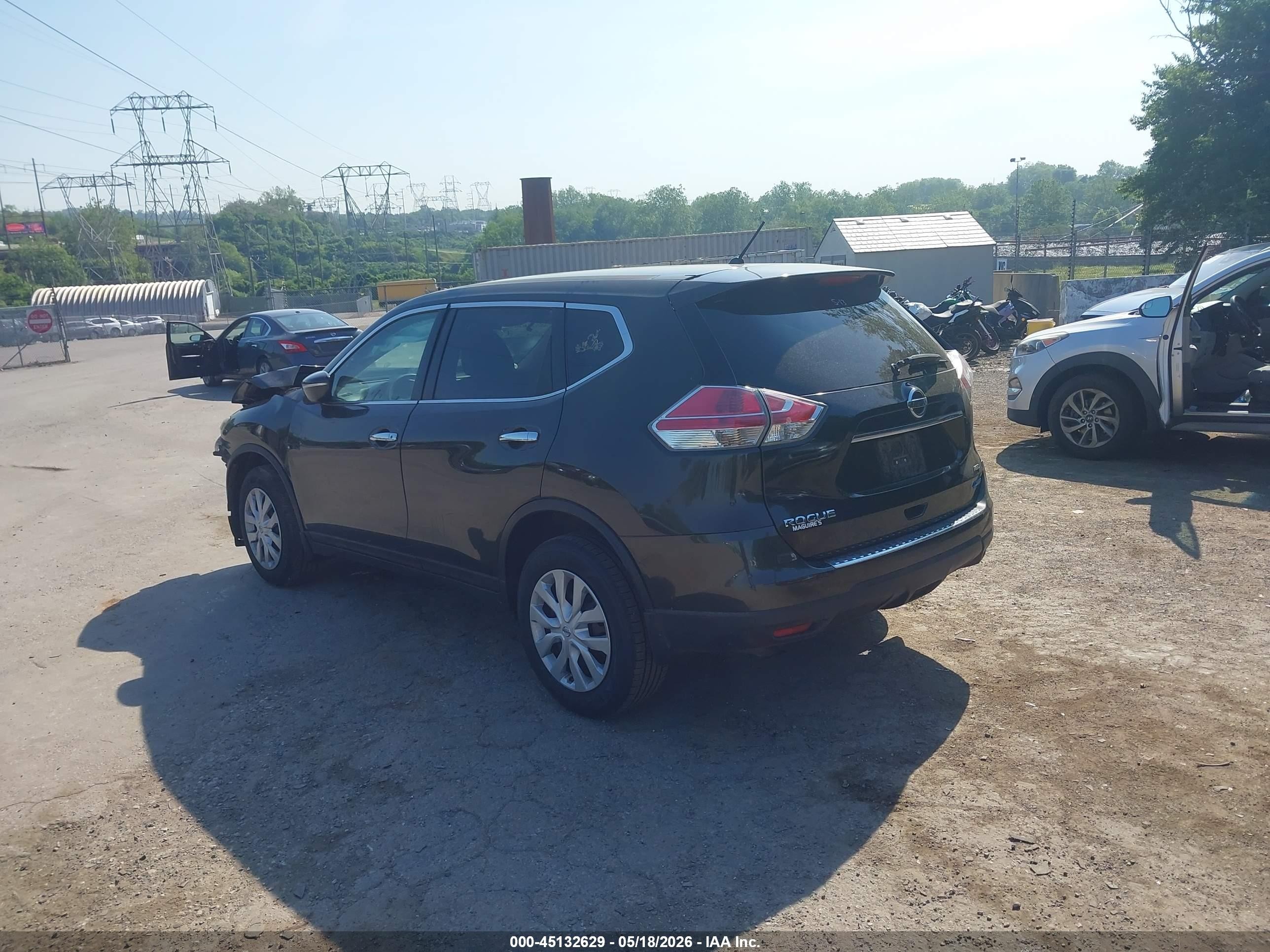 2014 Nissan Rogue S Green vin: 5N1AT2MK4EC790391