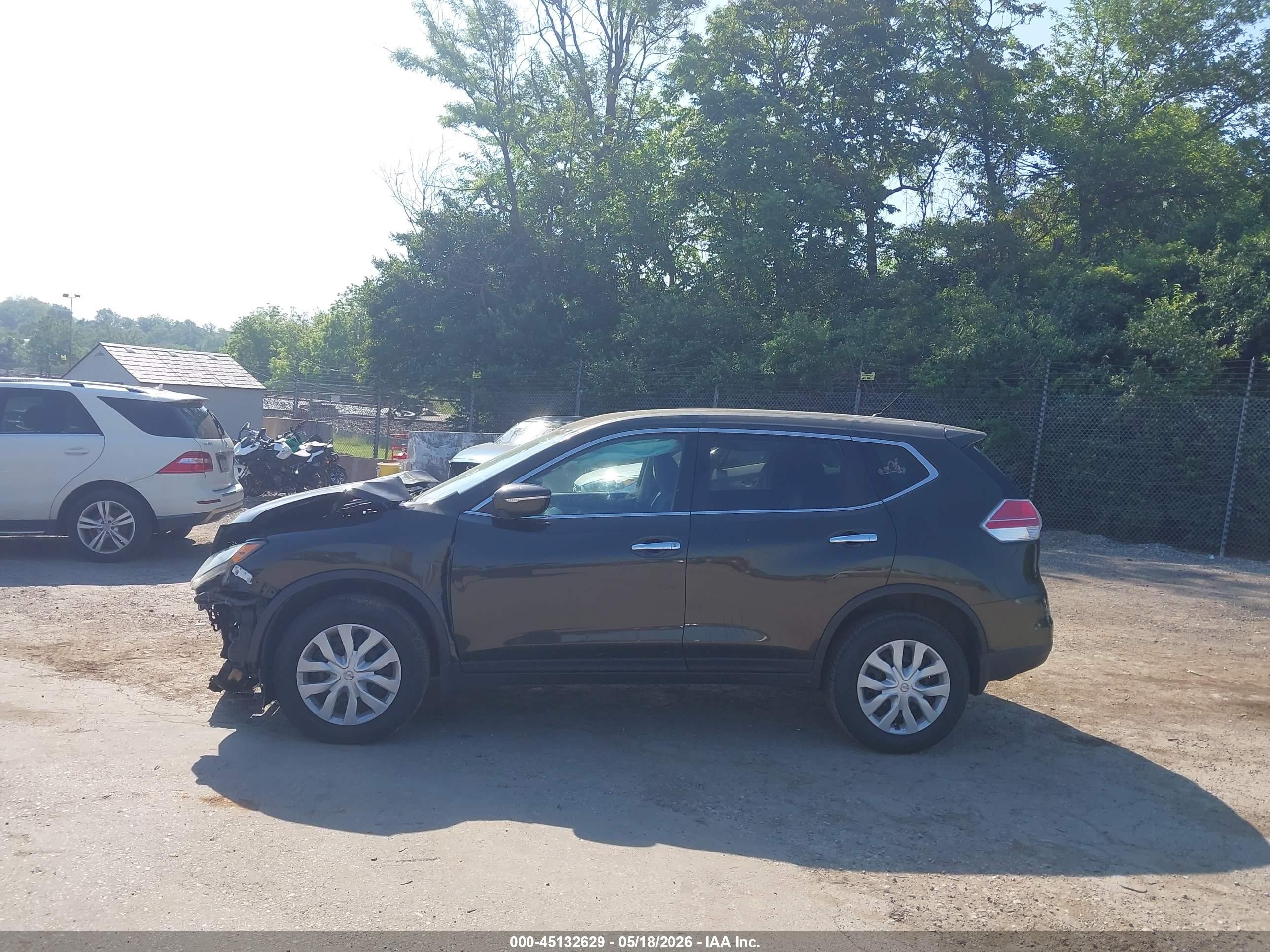 2014 Nissan Rogue S Green vin: 5N1AT2MK4EC790391