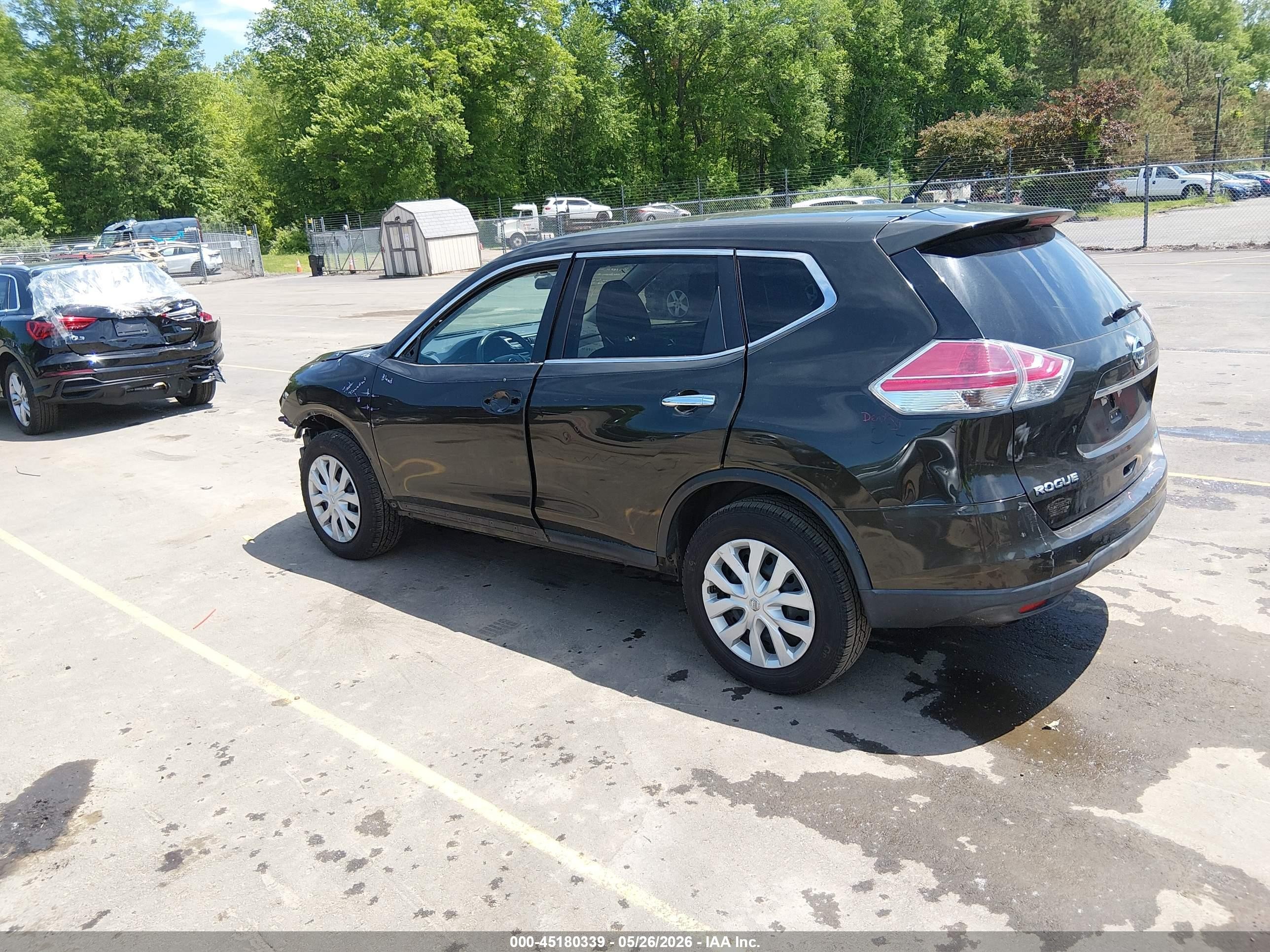 2014 Nissan Rogue S Black vin: 5N1AT2MK4EC827665