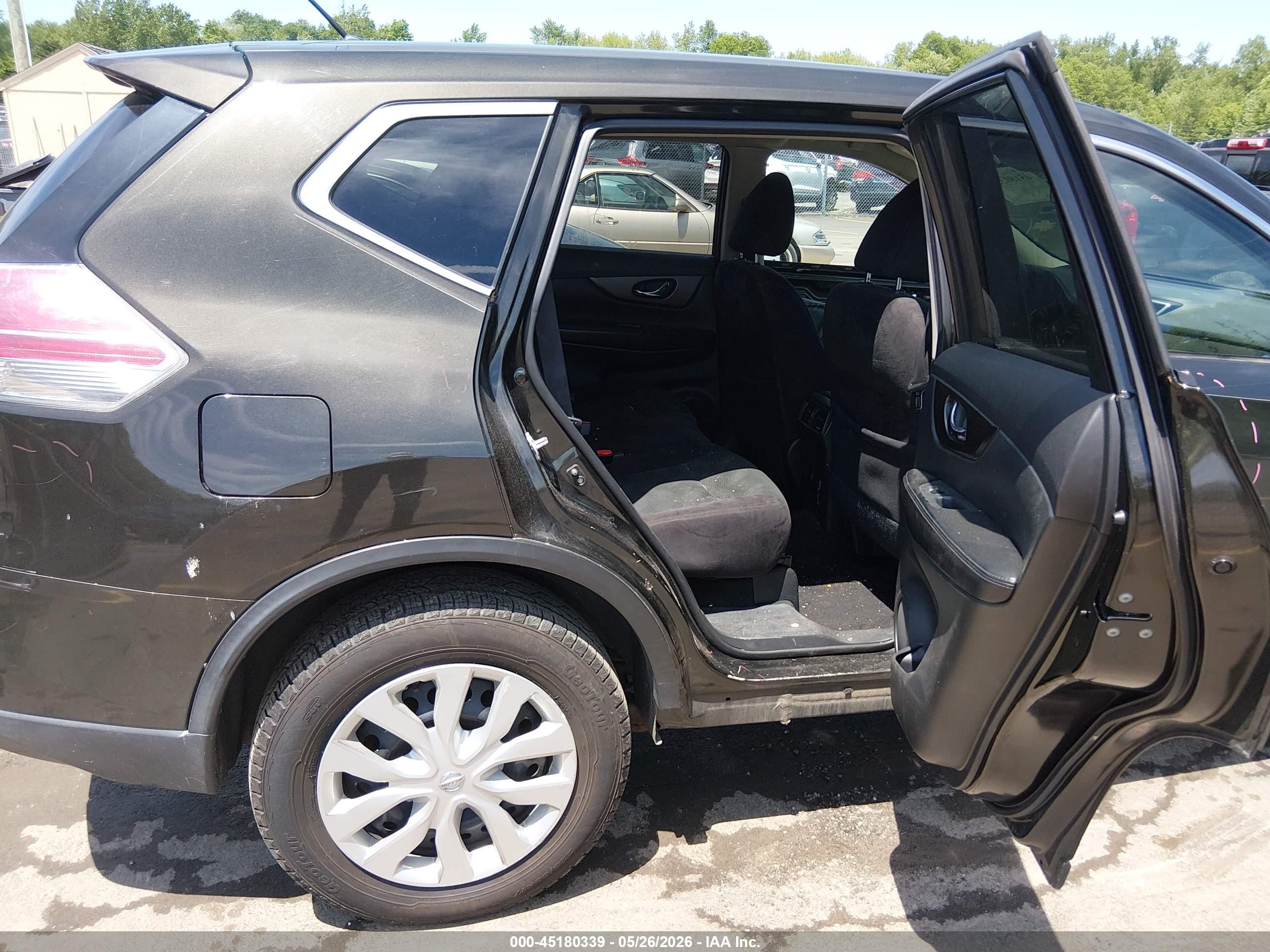 2014 Nissan Rogue S Black vin: 5N1AT2MK4EC827665