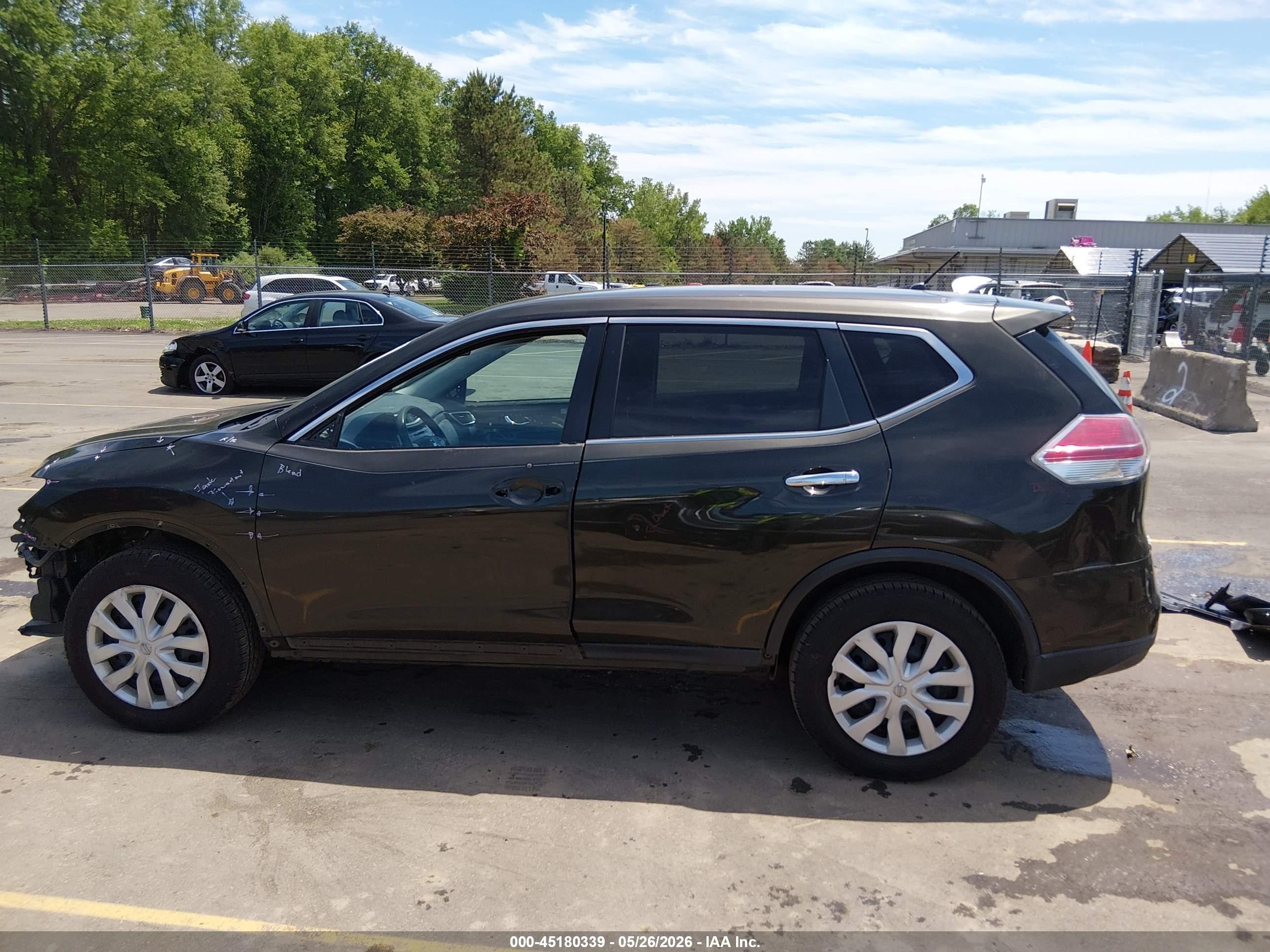 2014 Nissan Rogue S Black vin: 5N1AT2MK4EC827665