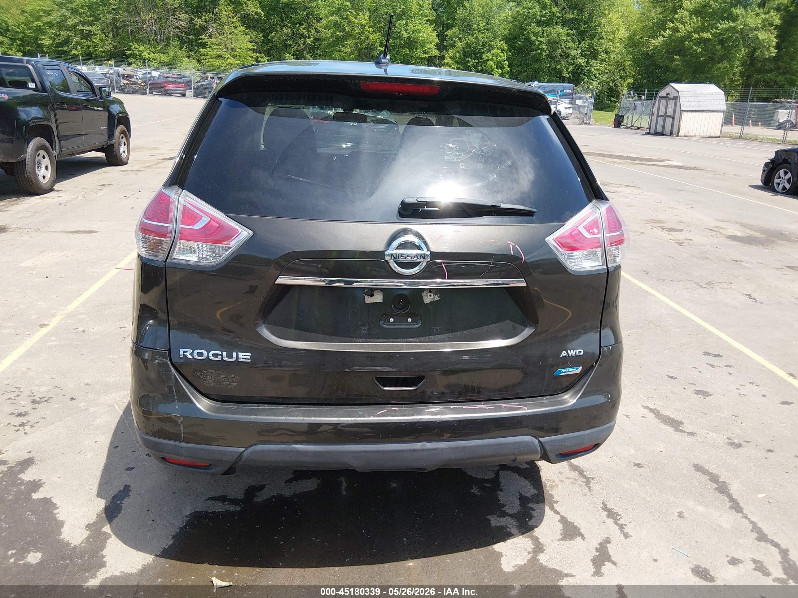 2014 Nissan Rogue S Black vin: 5N1AT2MK4EC827665
