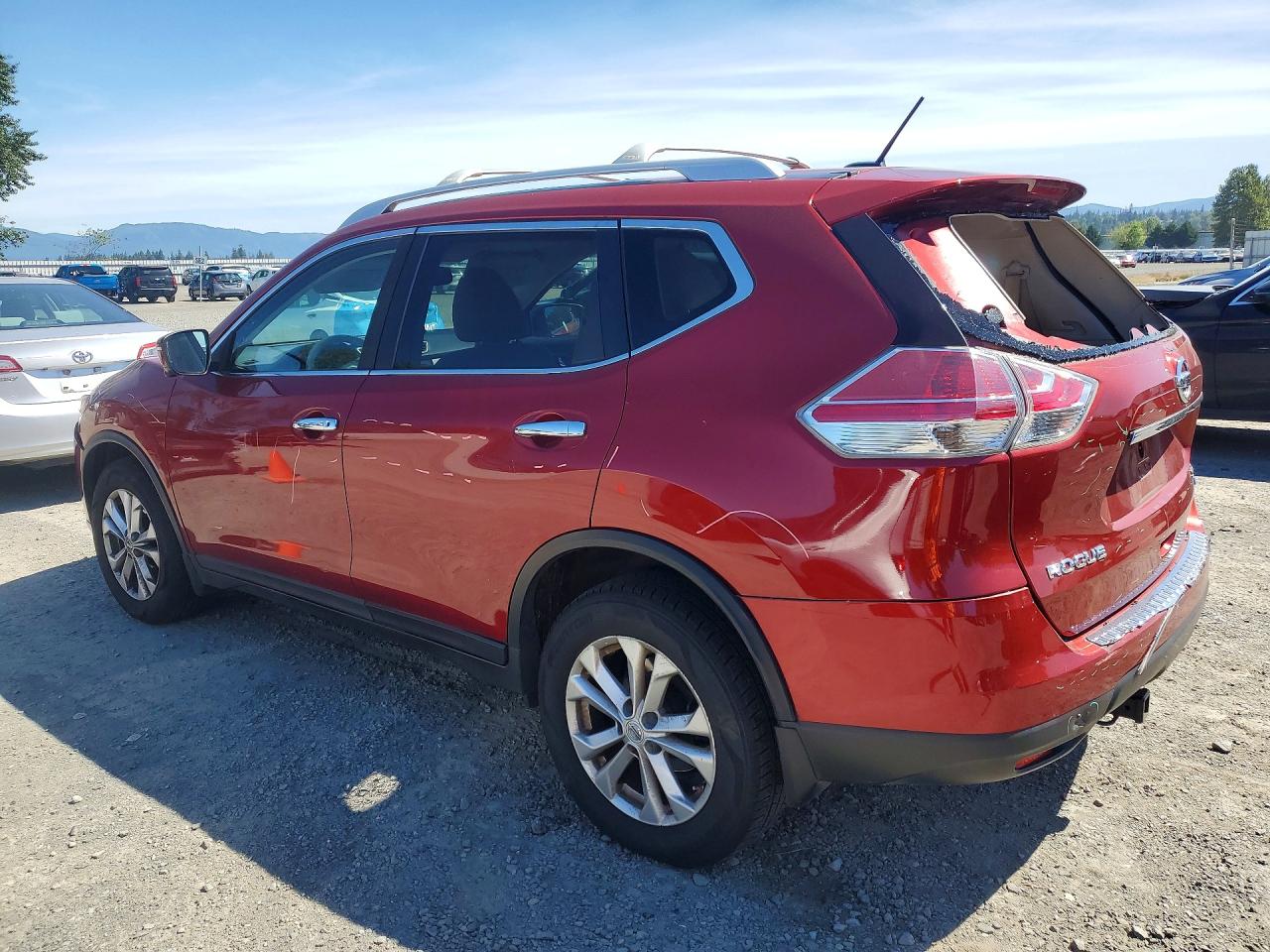 2014 Nissan Rogue Sv Red vin: 5N1AT2MK4EC849925