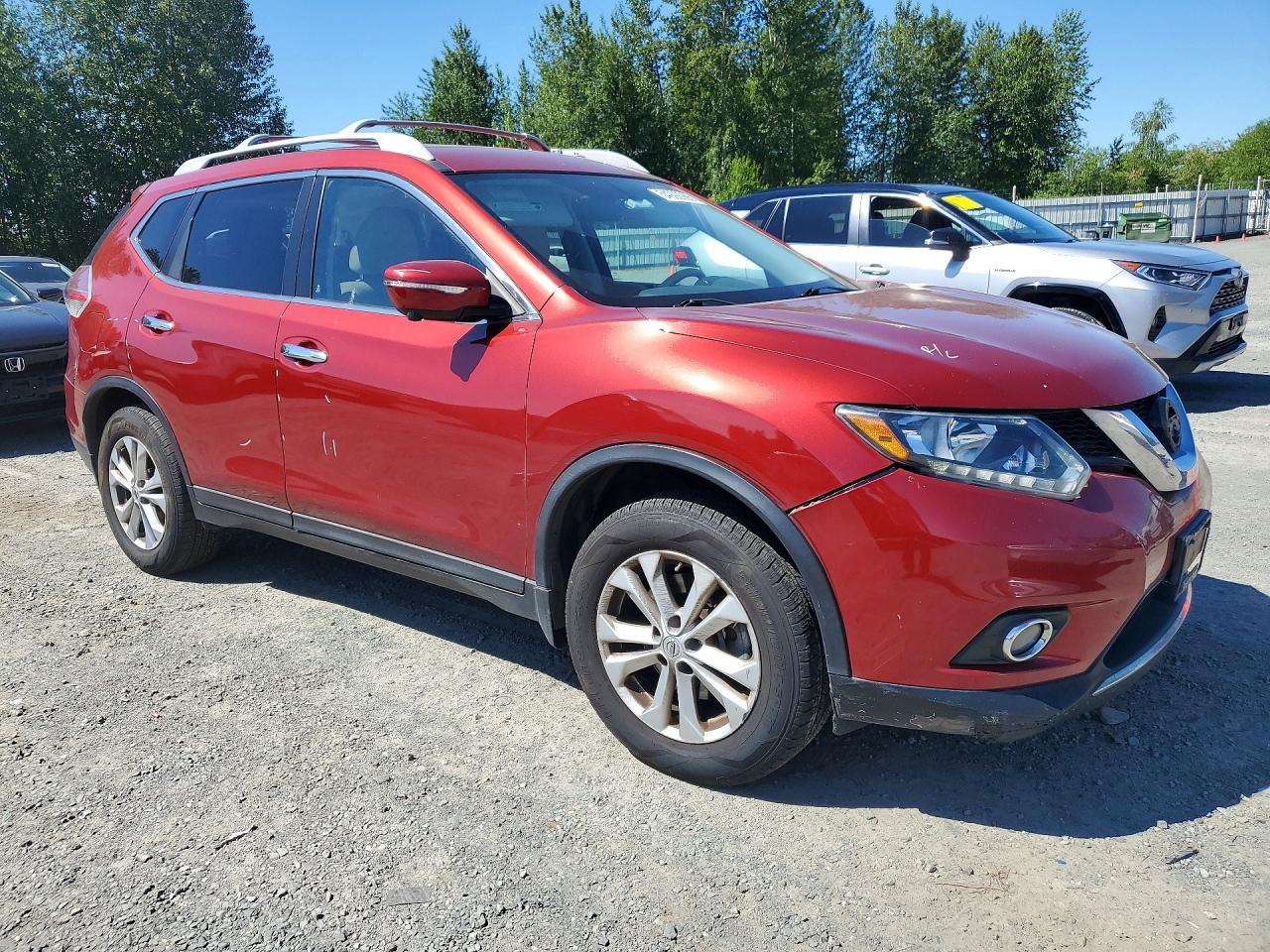2014 Nissan Rogue Sv Red vin: 5N1AT2MK4EC849925
