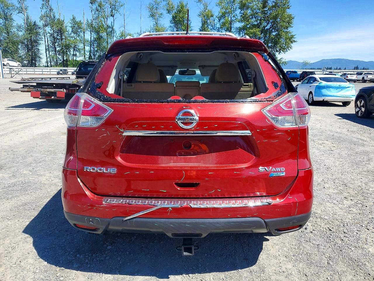 2014 Nissan Rogue Sv Red vin: 5N1AT2MK4EC849925
