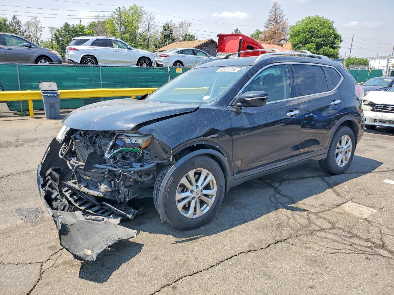 2015 Nissan Rogue Sv Black vin: 5N1AT2MK4FC782891