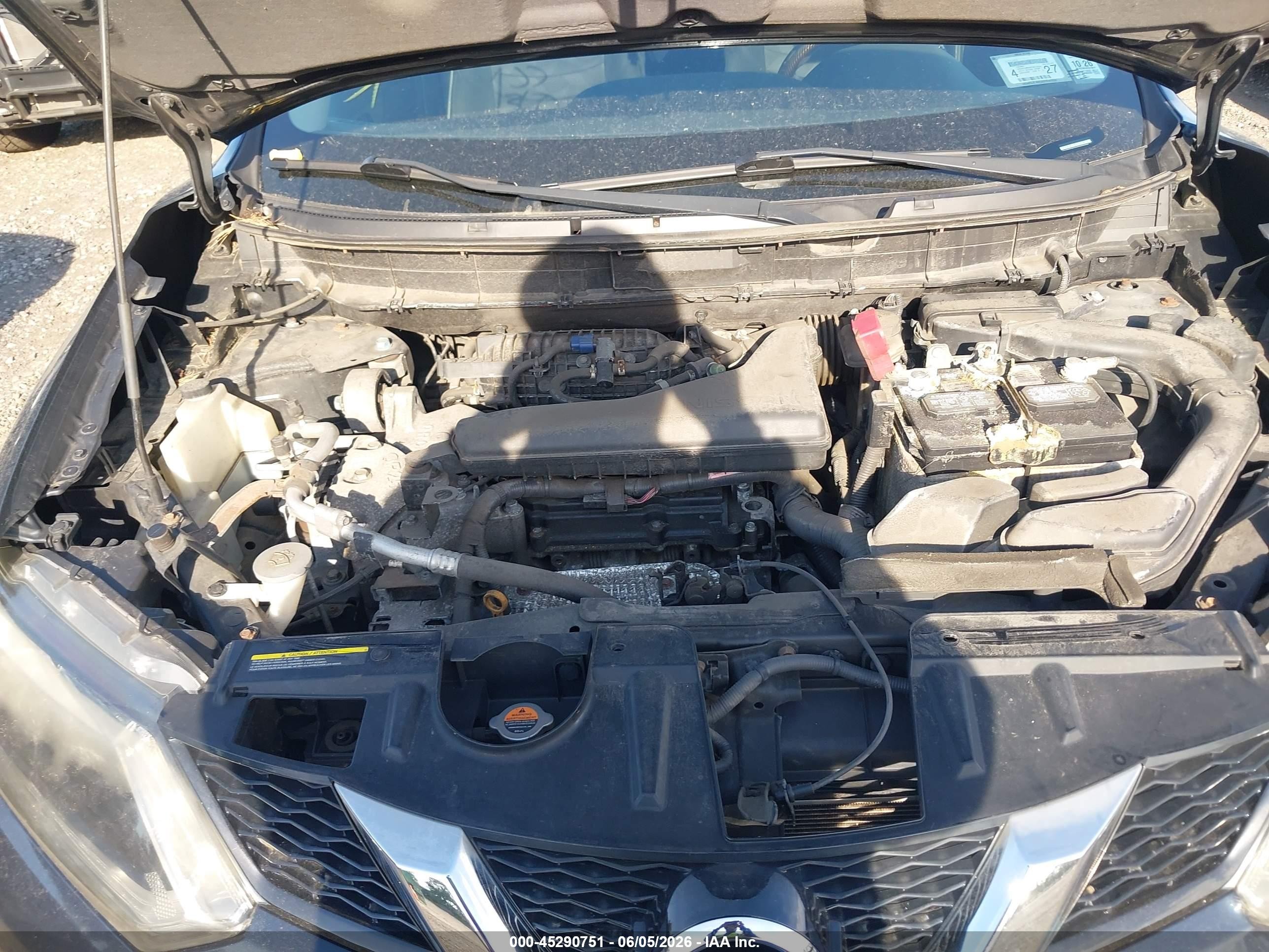 2015 Nissan Rogue Sv Blue vin: 5N1AT2MK4FC853832