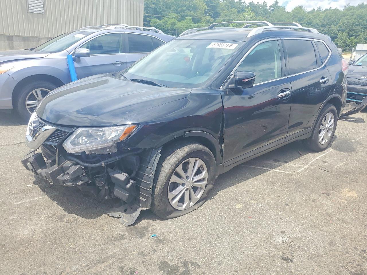 2015 Nissan Rogue Sv Black vin: 5N1AT2MK4FC872011