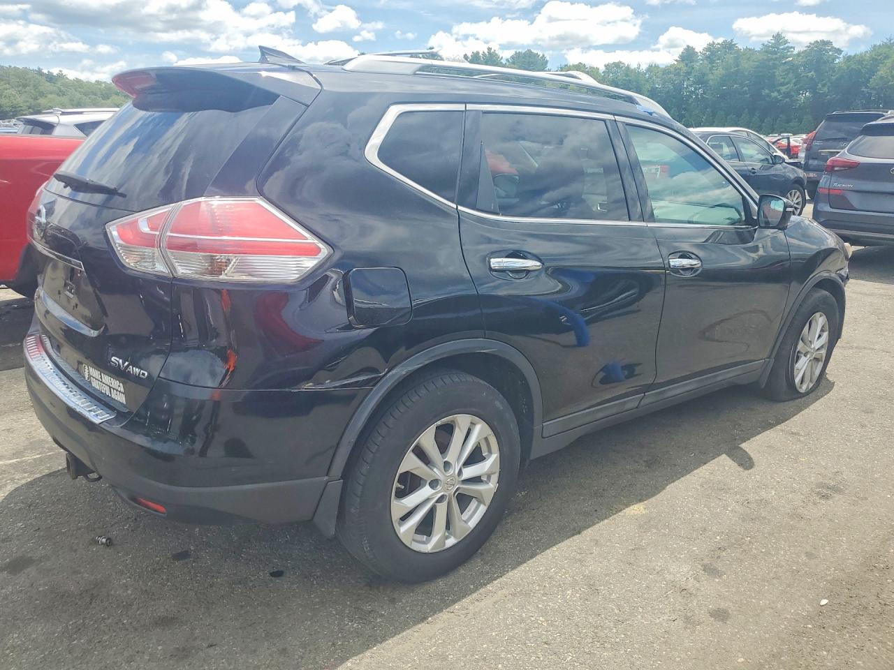 2015 Nissan Rogue Sv Black vin: 5N1AT2MK4FC872011