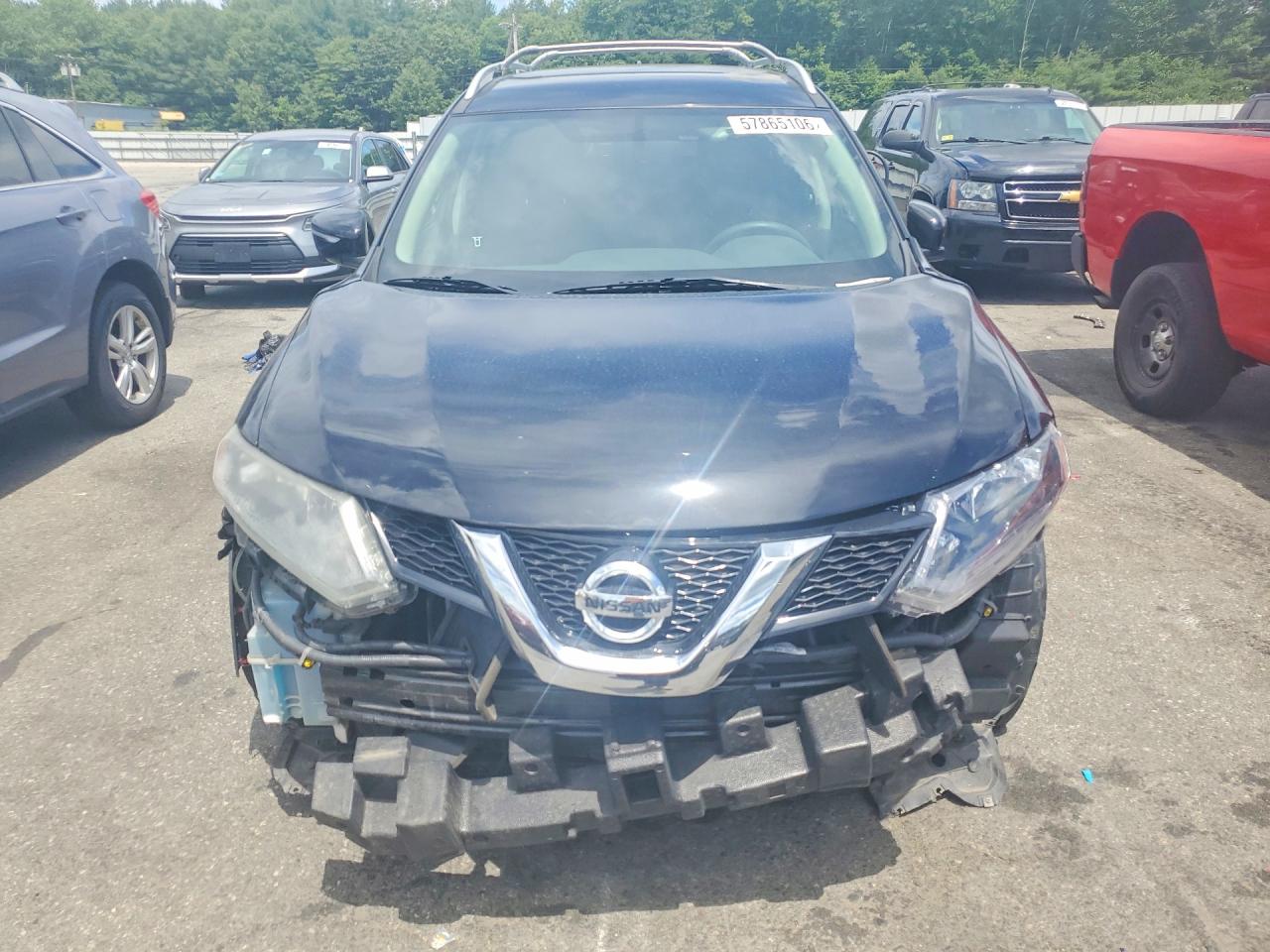 2015 Nissan Rogue Sv Black vin: 5N1AT2MK4FC872011