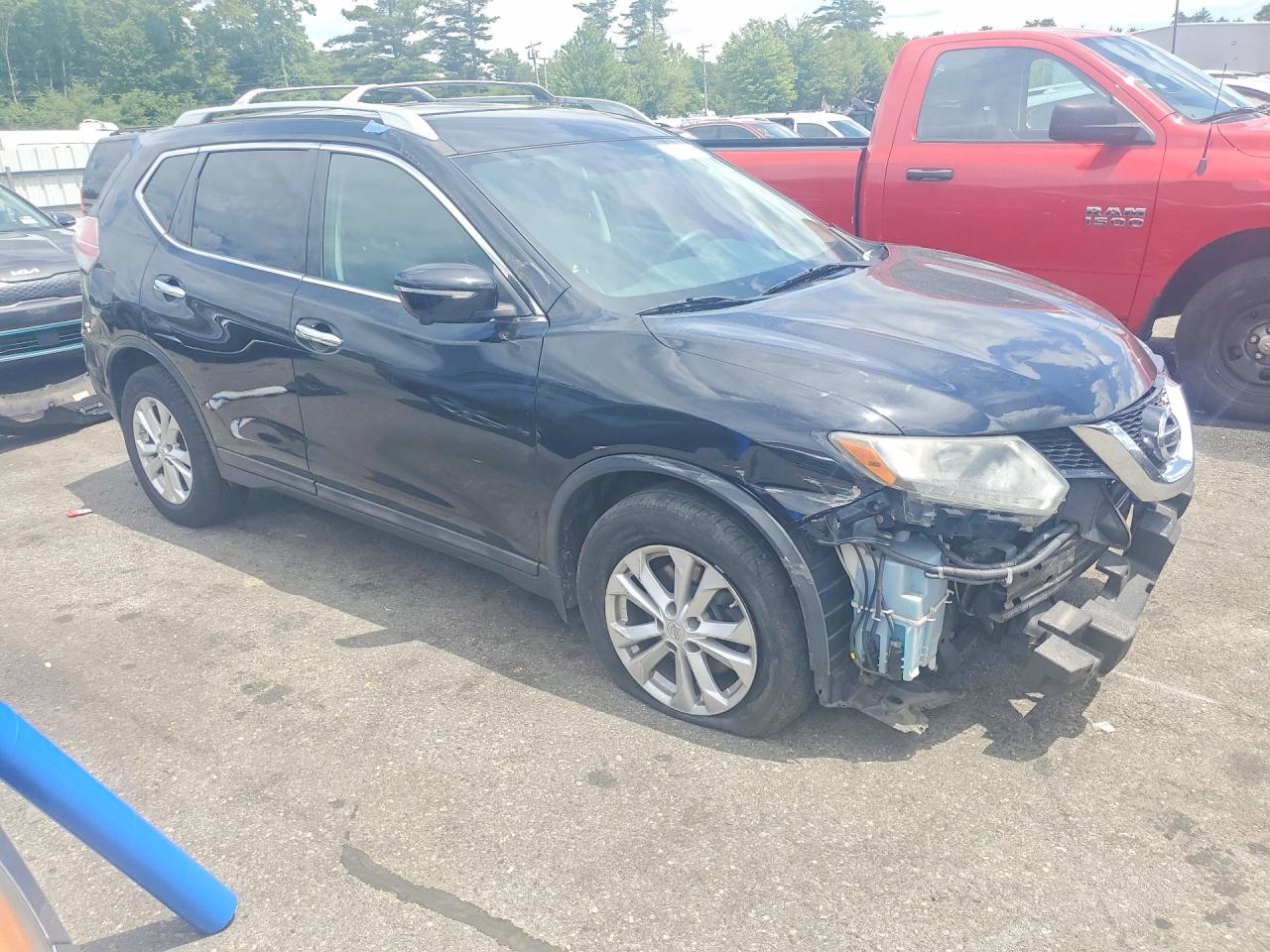 2015 Nissan Rogue Sv Black vin: 5N1AT2MK4FC872011