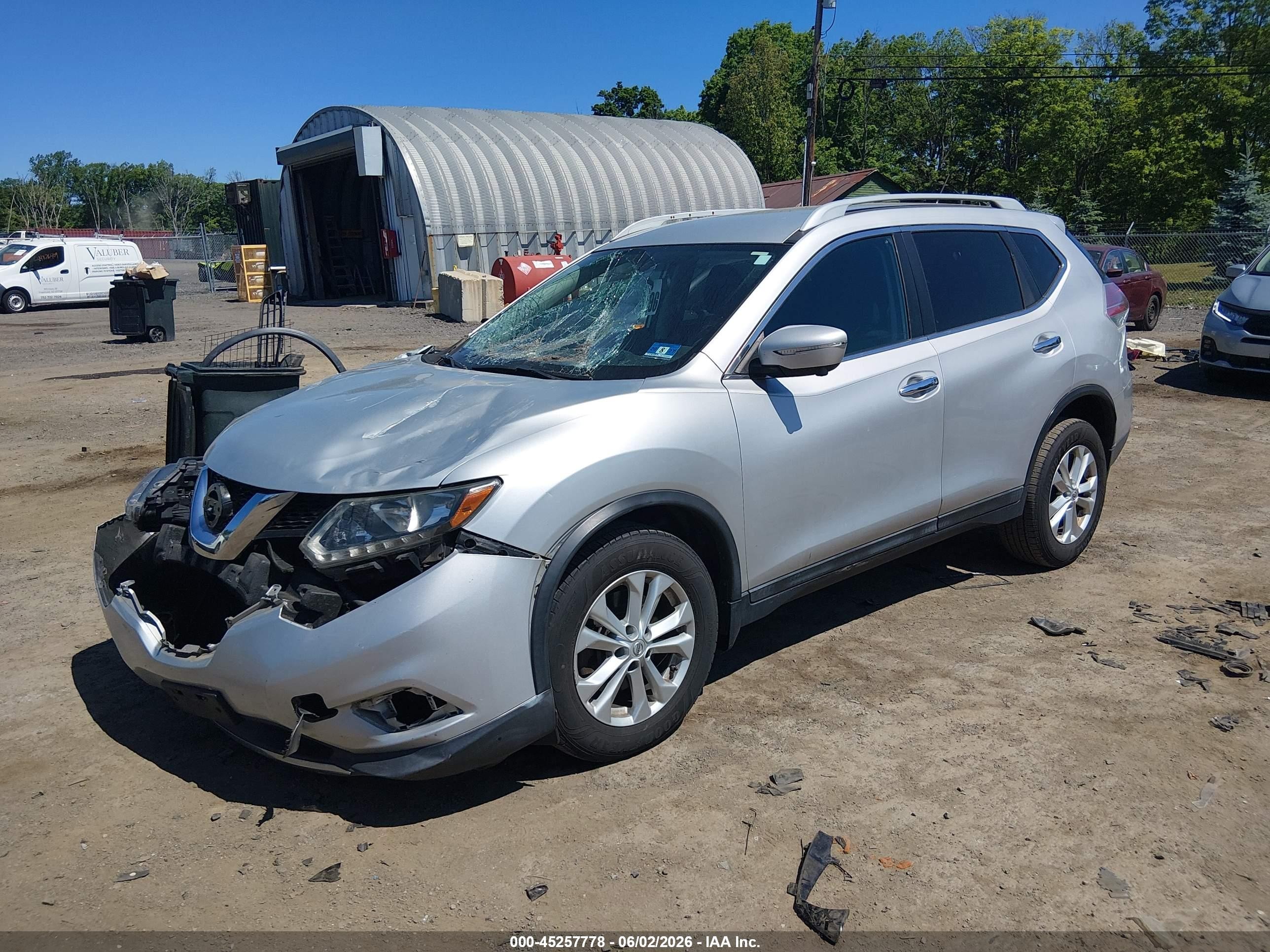 2014 Nissan Rogue Sv Silver vin: 5N1AT2MK5EC763877