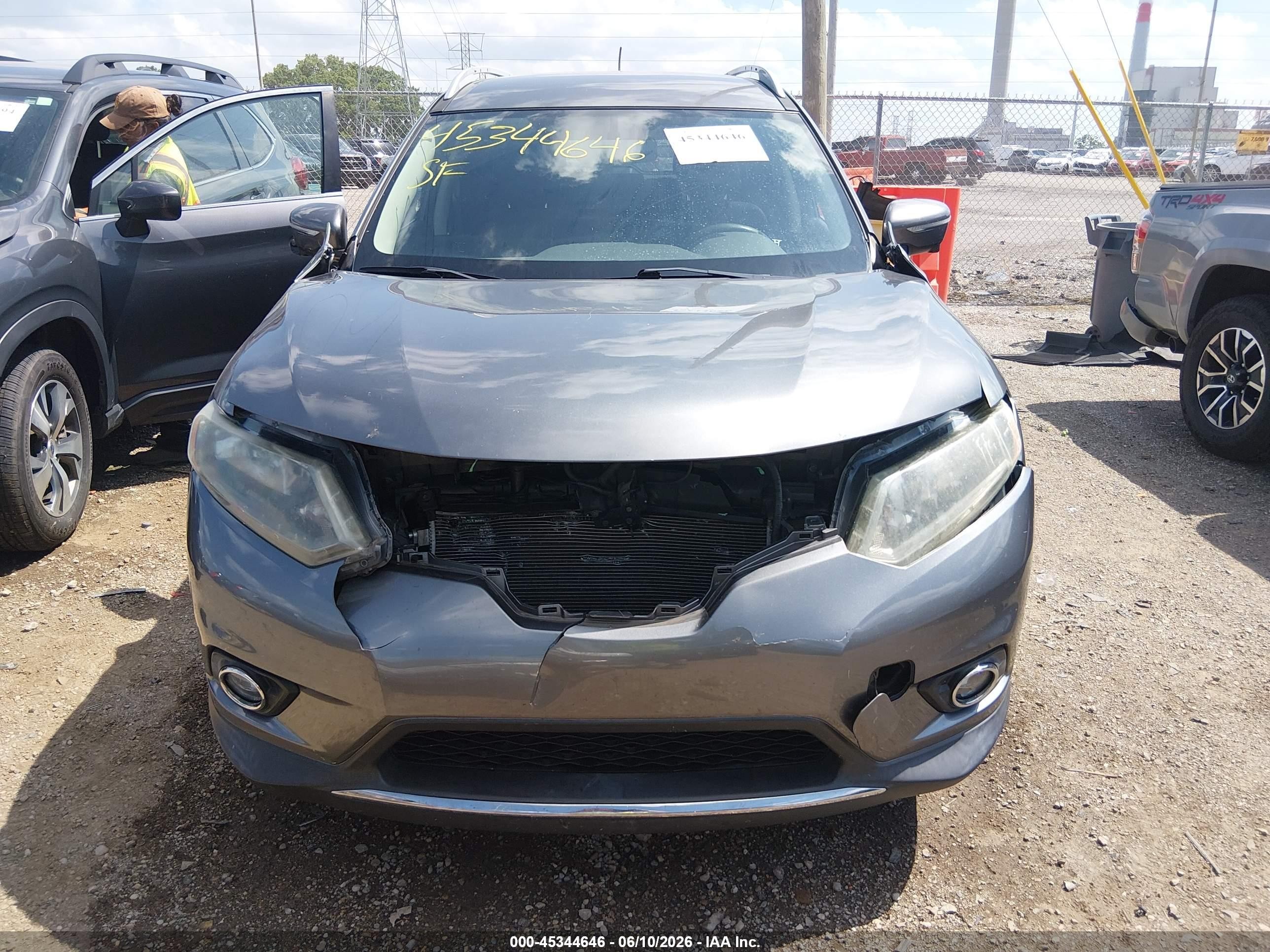2014 Nissan Rogue Sv Gray vin: 5N1AT2MK5EC788889