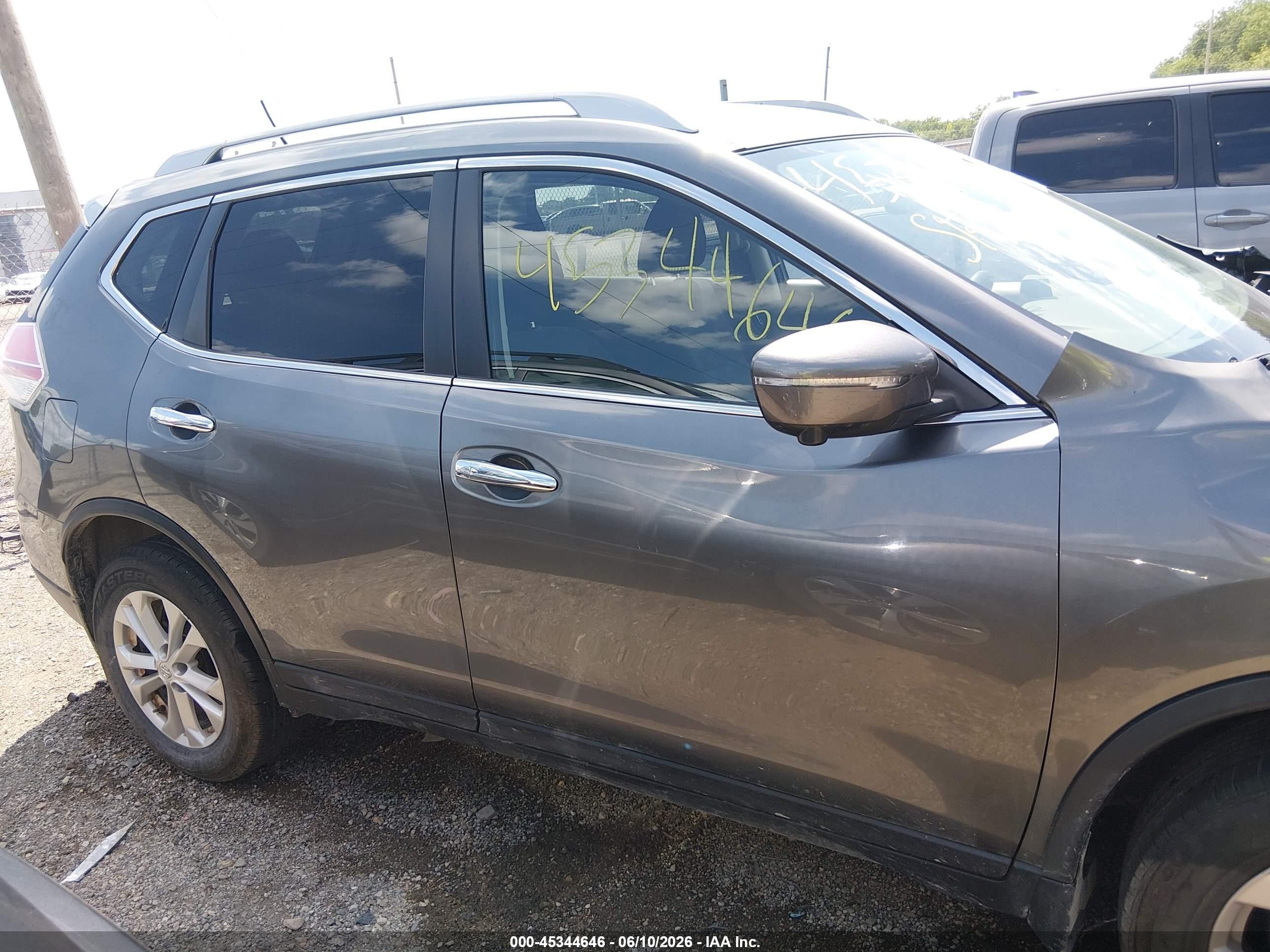 2014 Nissan Rogue Sv Gray vin: 5N1AT2MK5EC788889