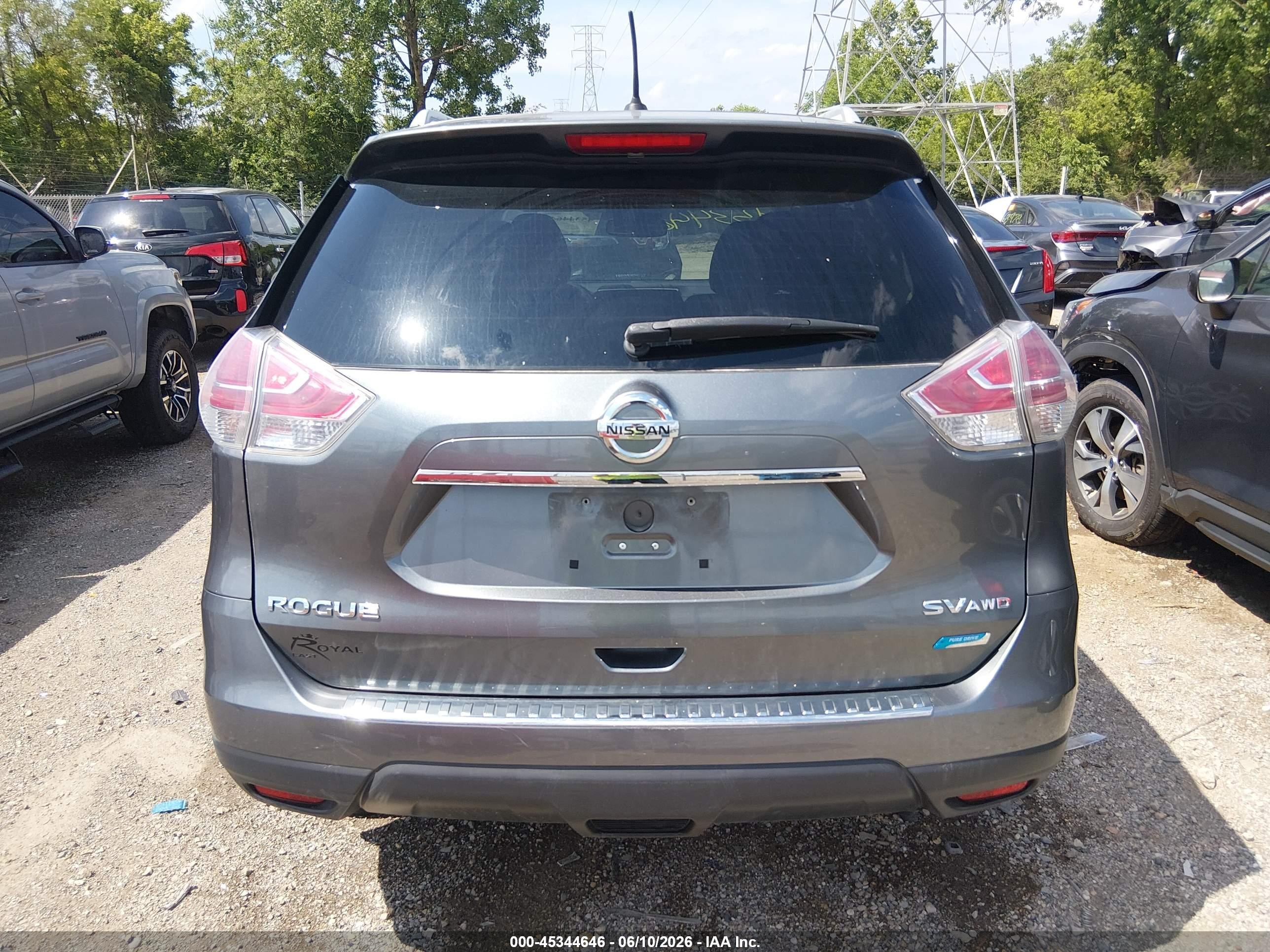 2014 Nissan Rogue Sv Gray vin: 5N1AT2MK5EC788889