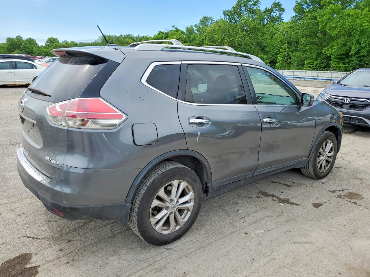 2015 Nissan Rogue S Gray vin: 5N1AT2MK5FC785282
