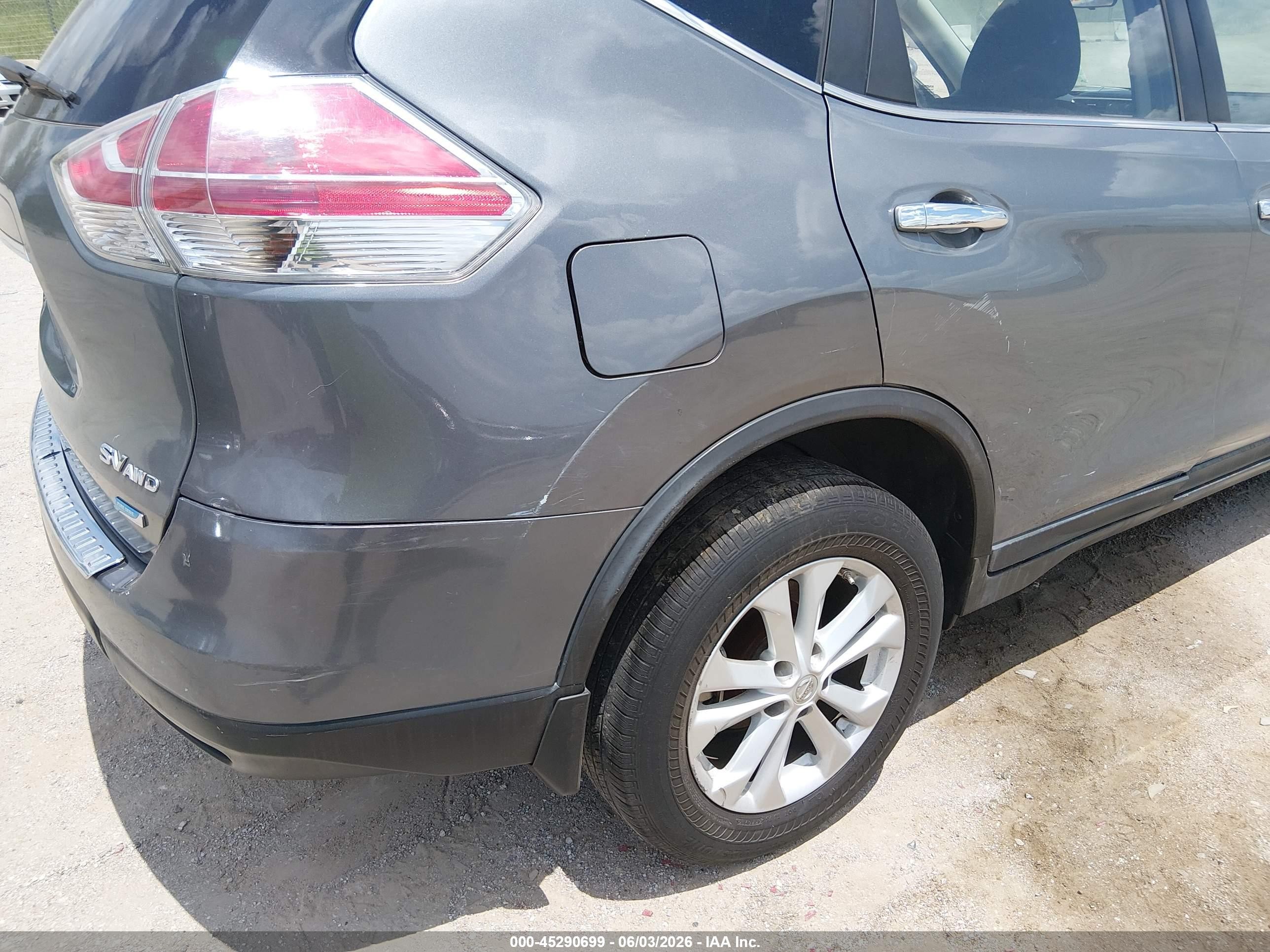 2014 Nissan Rogue Sv Gray vin: 5N1AT2MK6EC842748