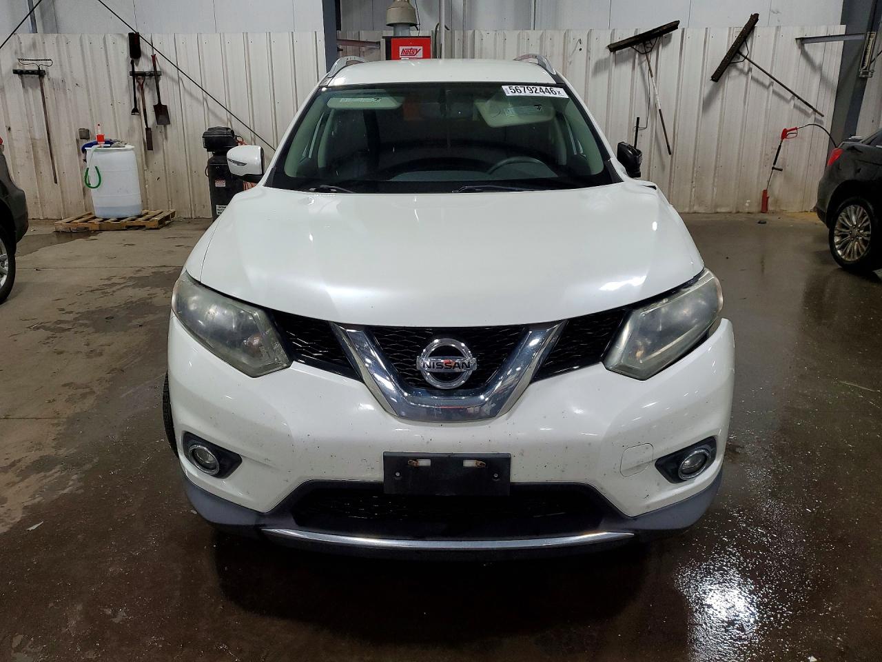 2015 Nissan Rogue Sv White vin: 5N1AT2MK6FC820380