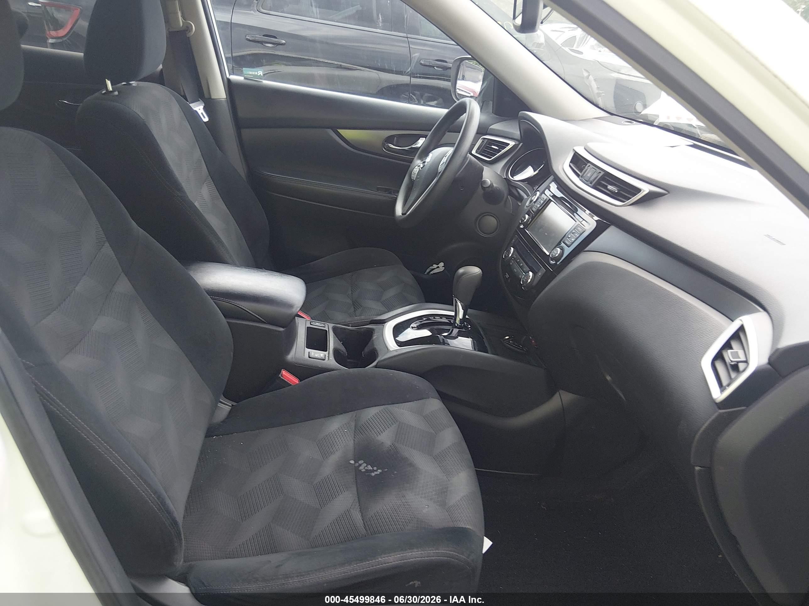 2015 Nissan Rogue Sv White vin: 5N1AT2MK6FC896357