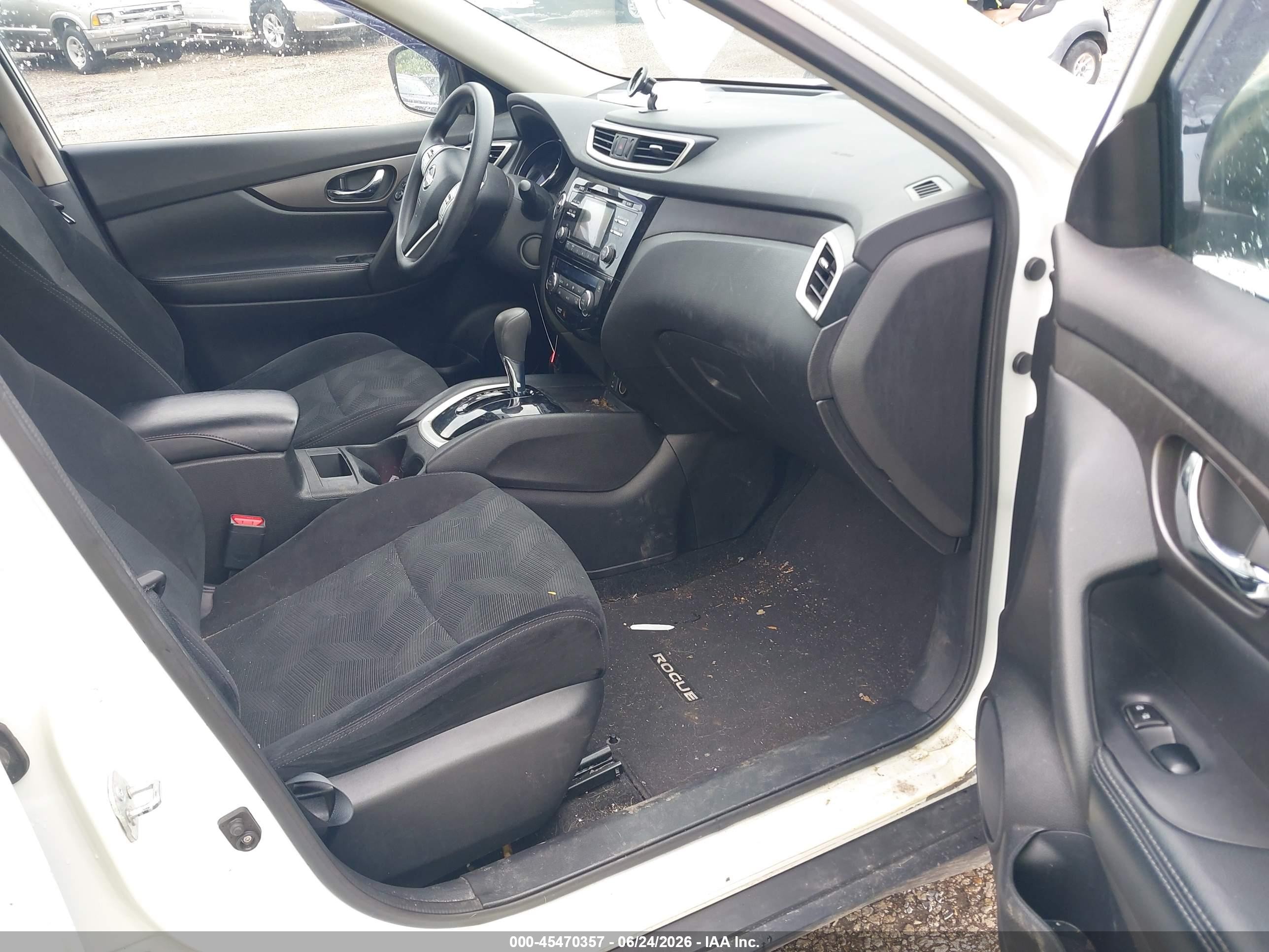 2014 Nissan Rogue Sv Белый vin: 5N1AT2MK7EC782611