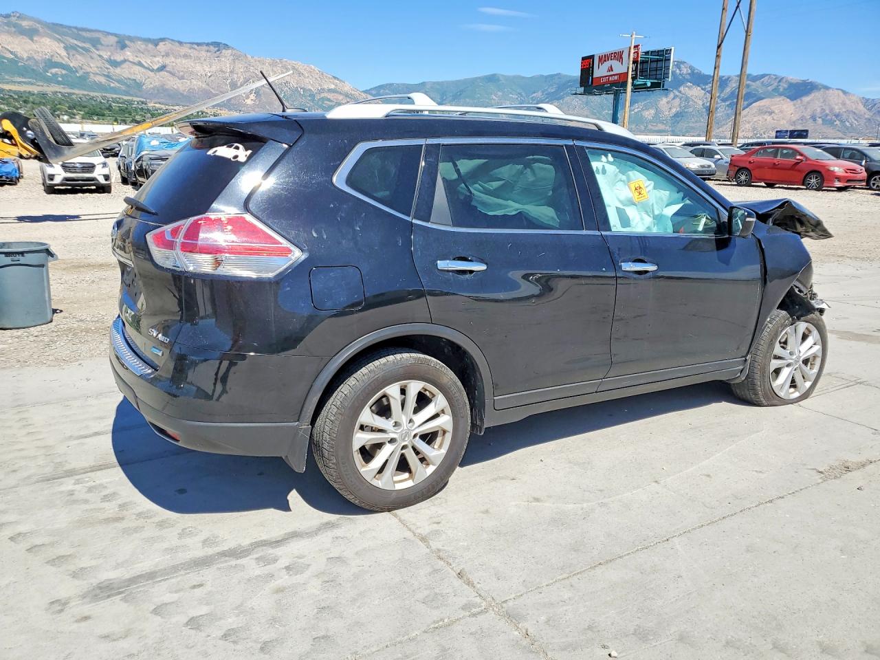 2014 Nissan Rogue Sv Black vin: 5N1AT2MK7EC799215