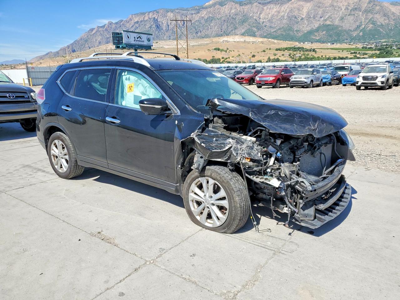 2014 Nissan Rogue Sv Black vin: 5N1AT2MK7EC799215