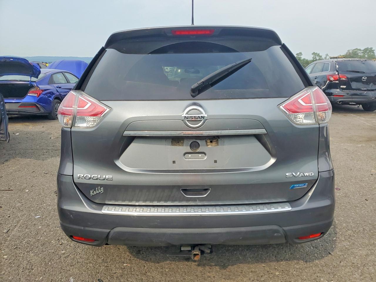 2014 Nissan Rogue Серый vin: 5N1AT2MK7EC799392