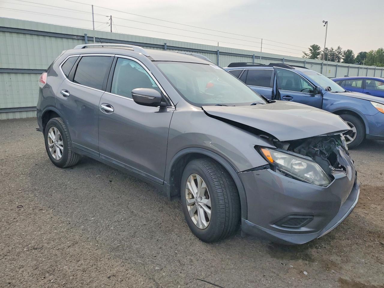 2014 Nissan Rogue Серый vin: 5N1AT2MK7EC799392