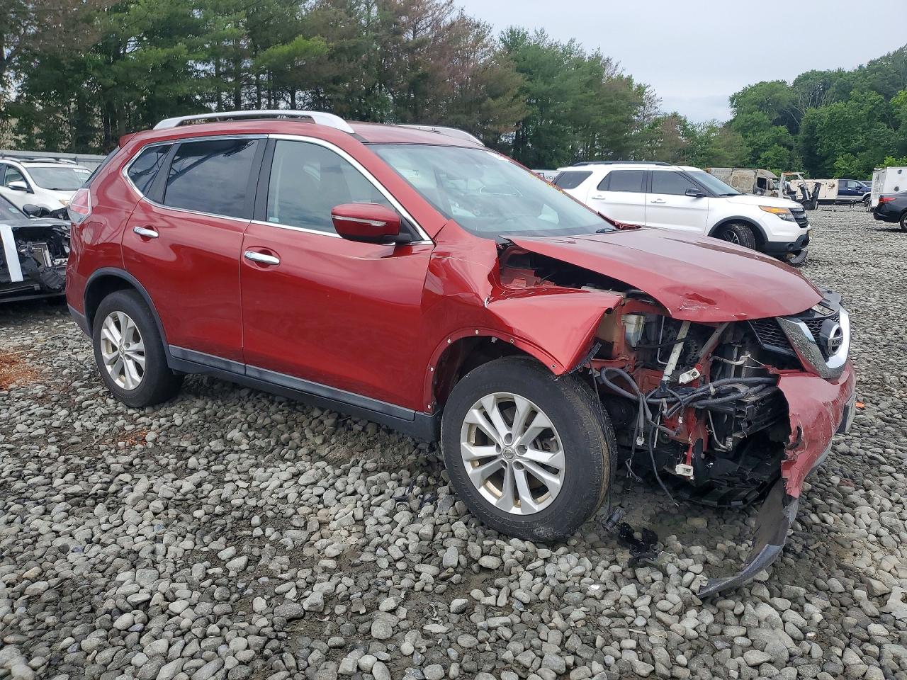 2014 Nissan Rogue Sv Burgundy vin: 5N1AT2MK7EC847943
