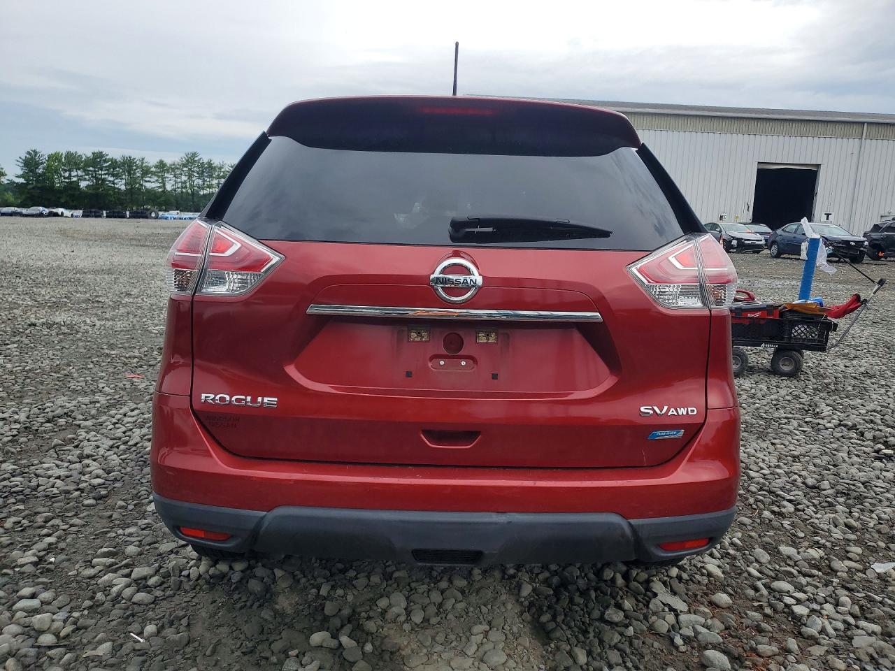 2014 Nissan Rogue Sv Burgundy vin: 5N1AT2MK7EC847943