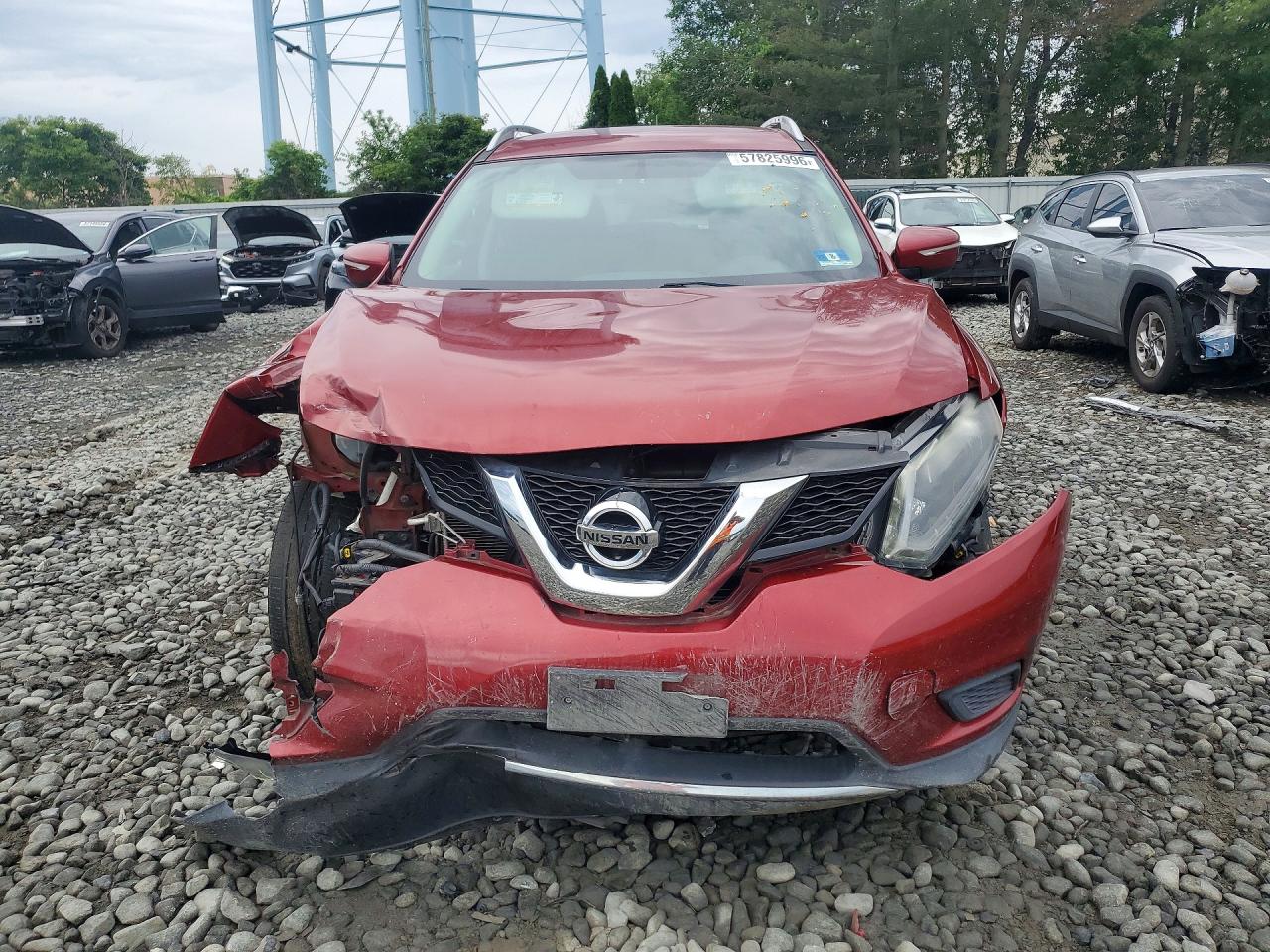 2014 Nissan Rogue Sv Burgundy vin: 5N1AT2MK7EC847943
