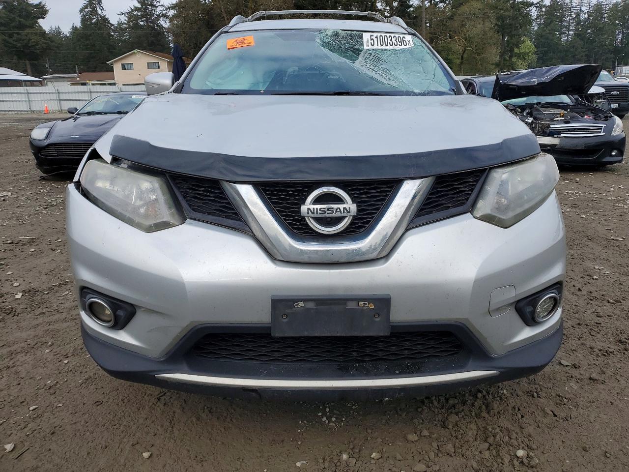 2014 Nissan Rogue Sv Silver vin: 5N1AT2MK7EC861373