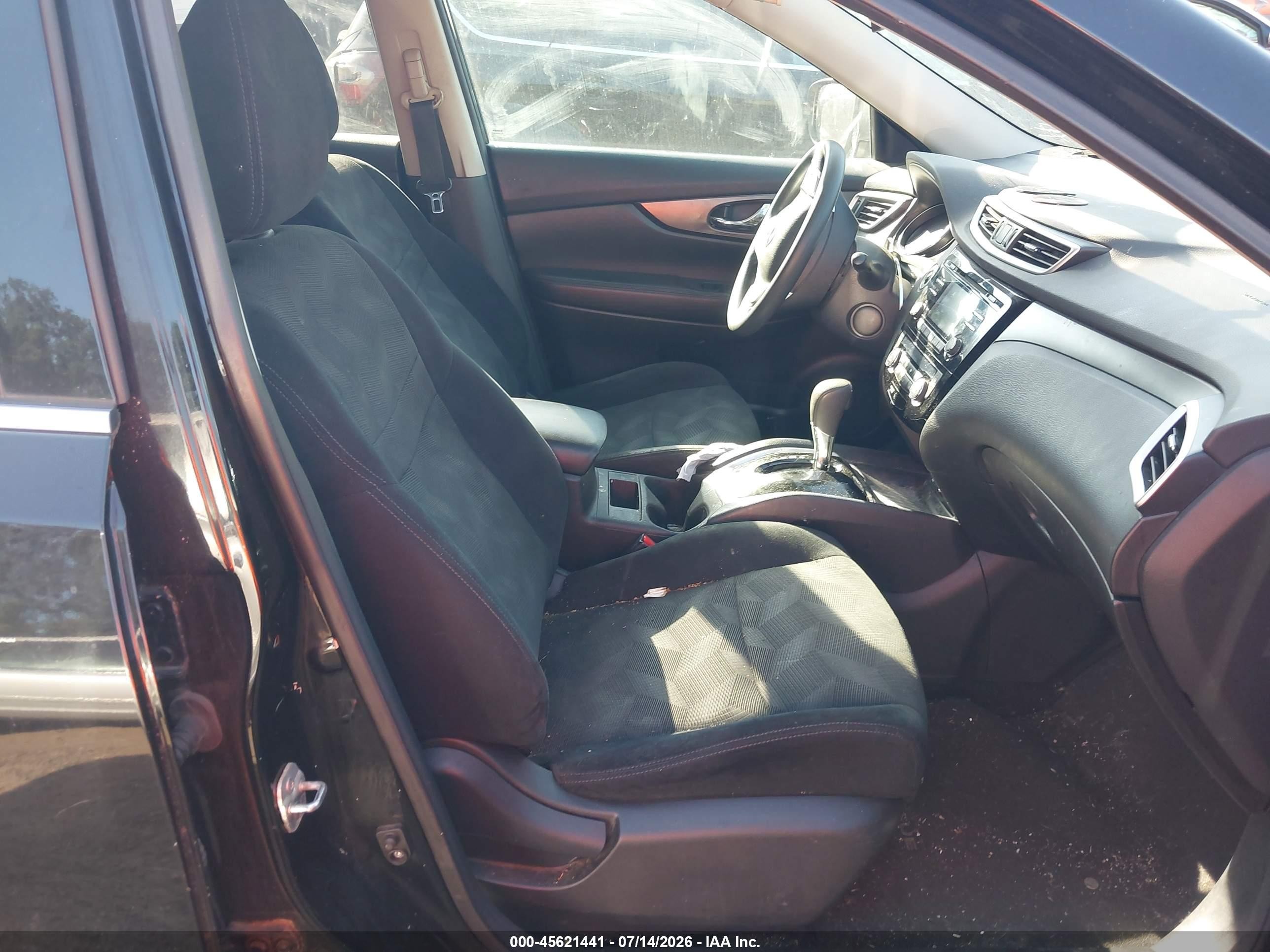 2015 Nissan Rogue Sv Black vin: 5N1AT2MK7FC884637