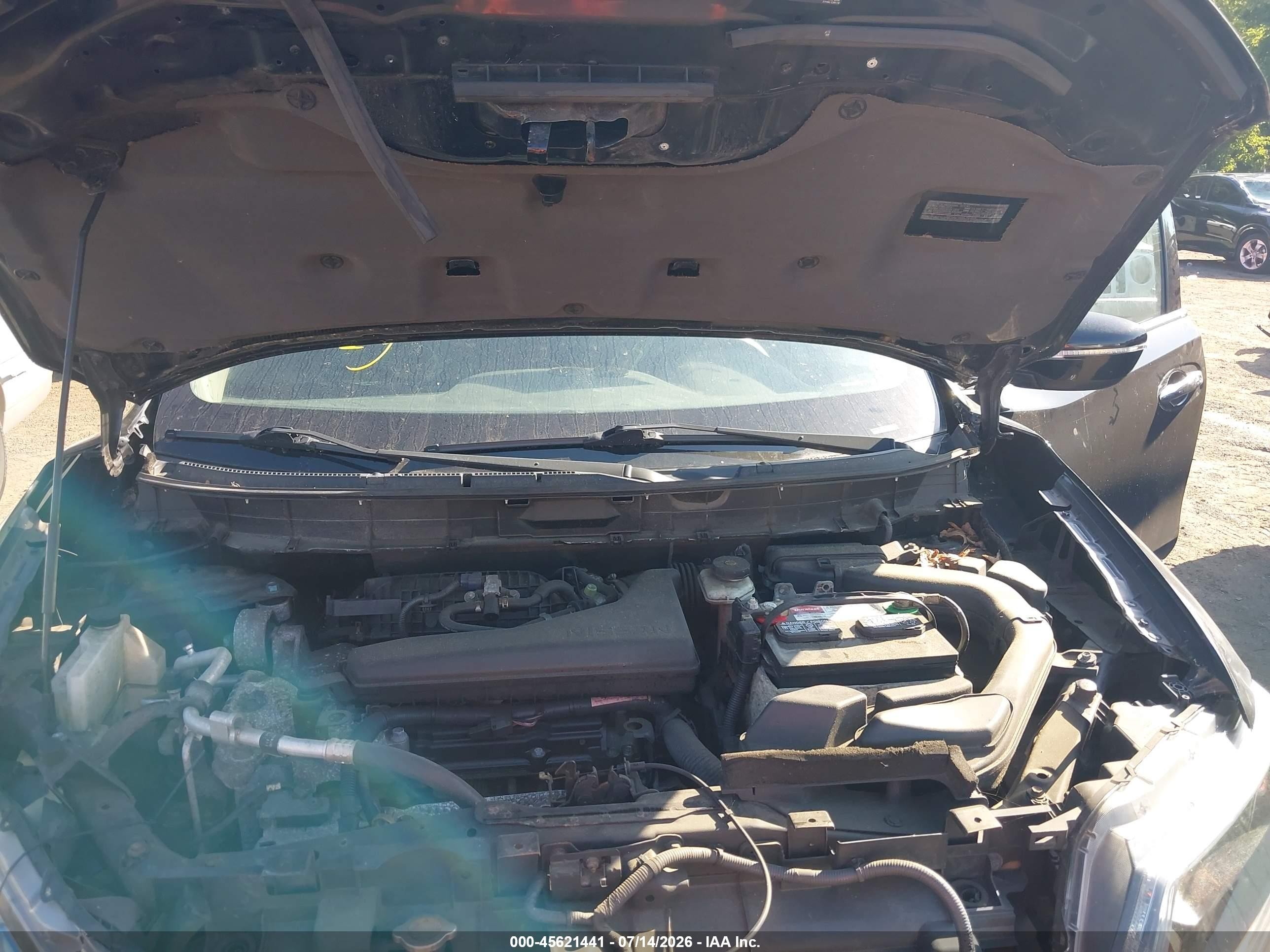 2015 Nissan Rogue Sv Black vin: 5N1AT2MK7FC884637