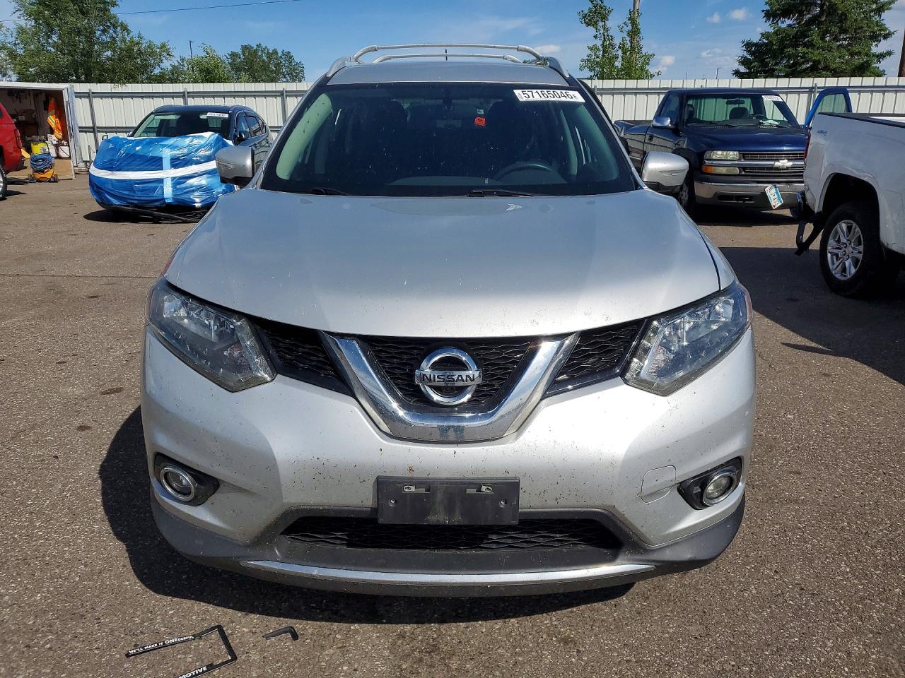 2015 Nissan Rogue Sv Silver vin: 5N1AT2MK7FC899168