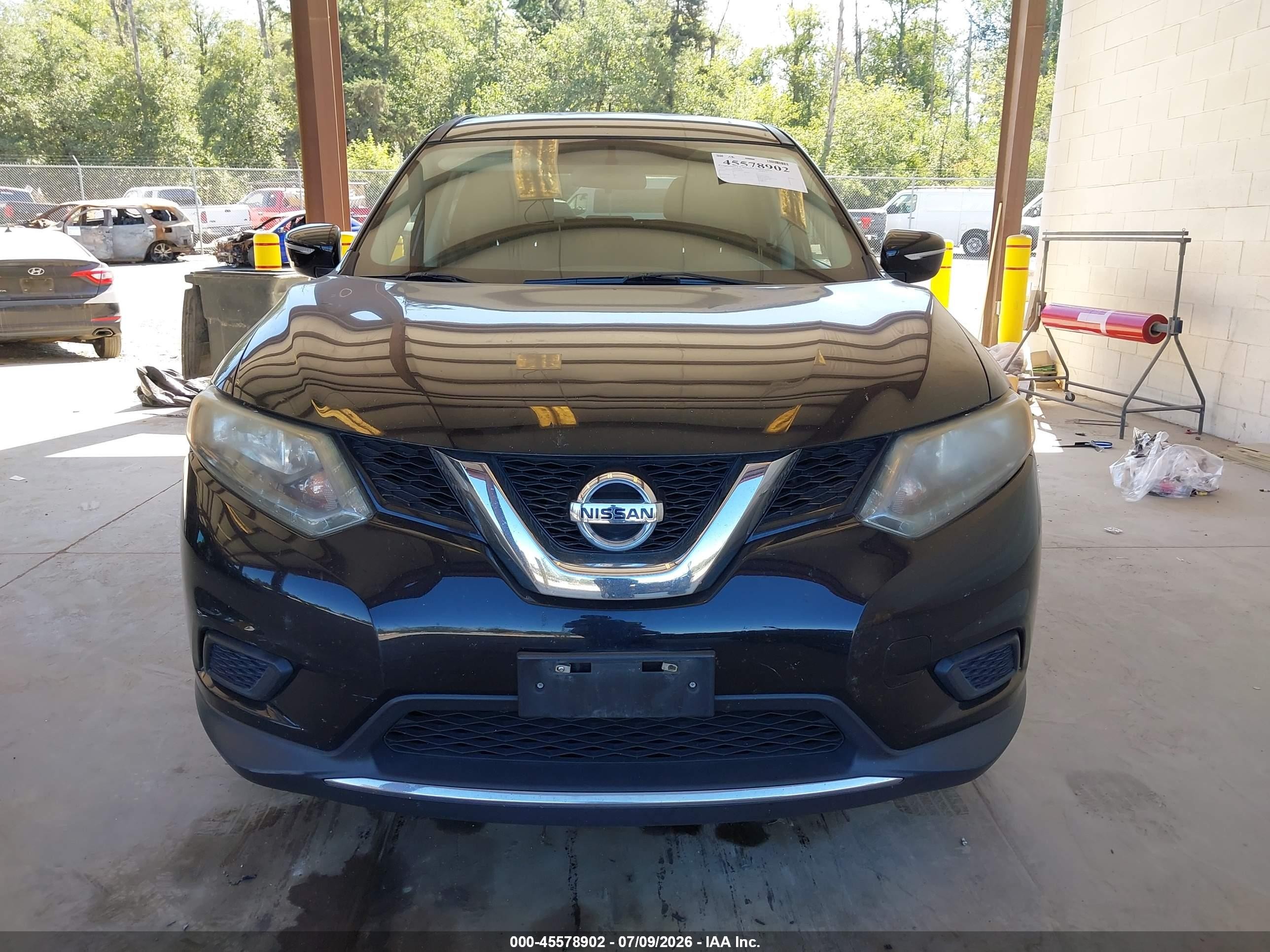 2015 Nissan Rogue S Black vin: 5N1AT2MK7FC902960