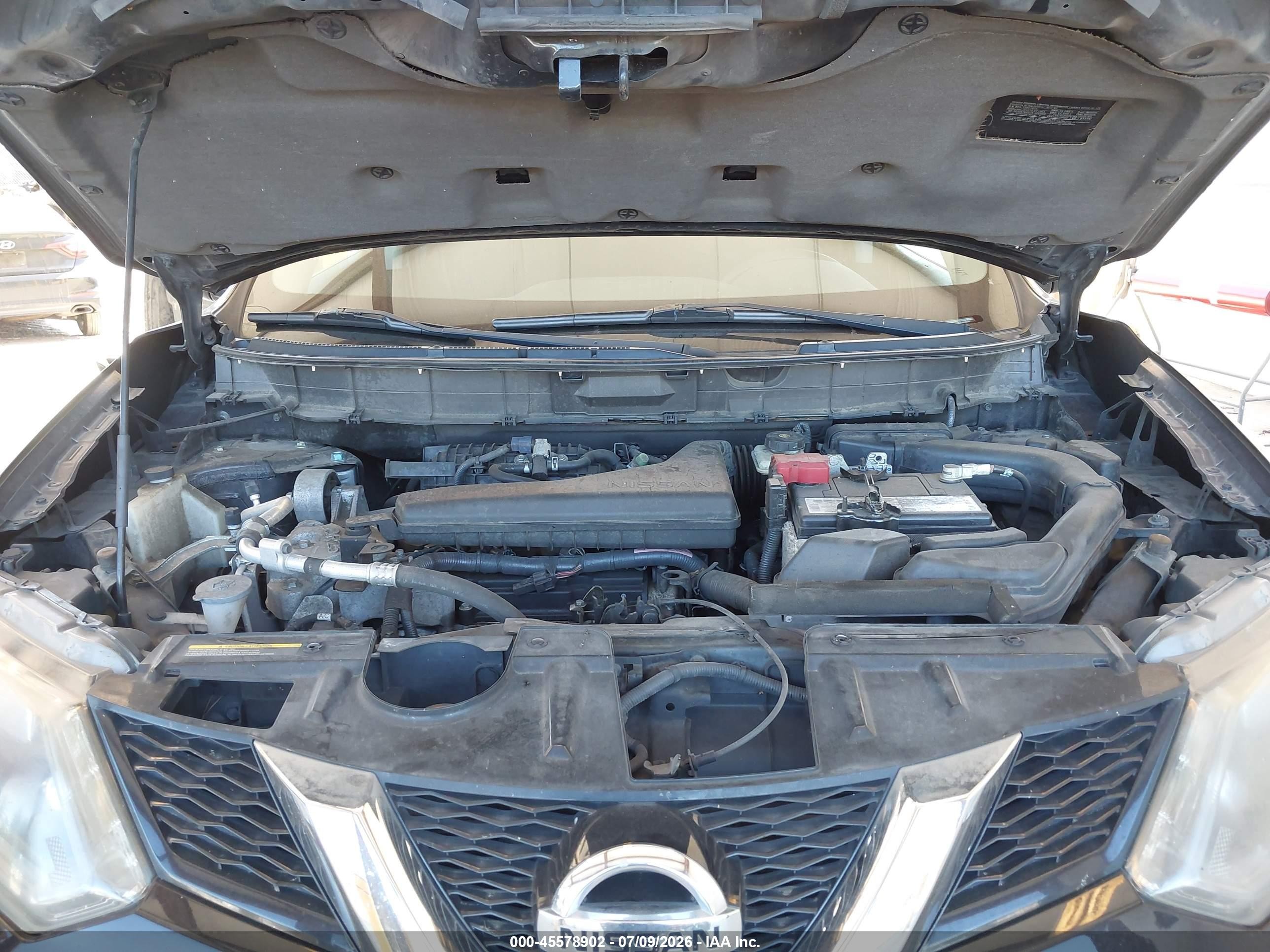 2015 Nissan Rogue S Black vin: 5N1AT2MK7FC902960