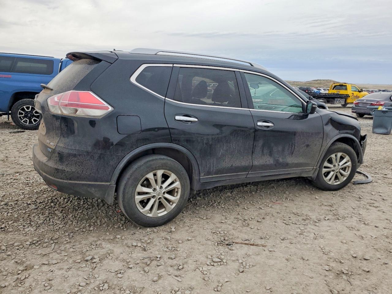 2014 Nissan Rogue S Black vin: 5N1AT2MK8EC756390