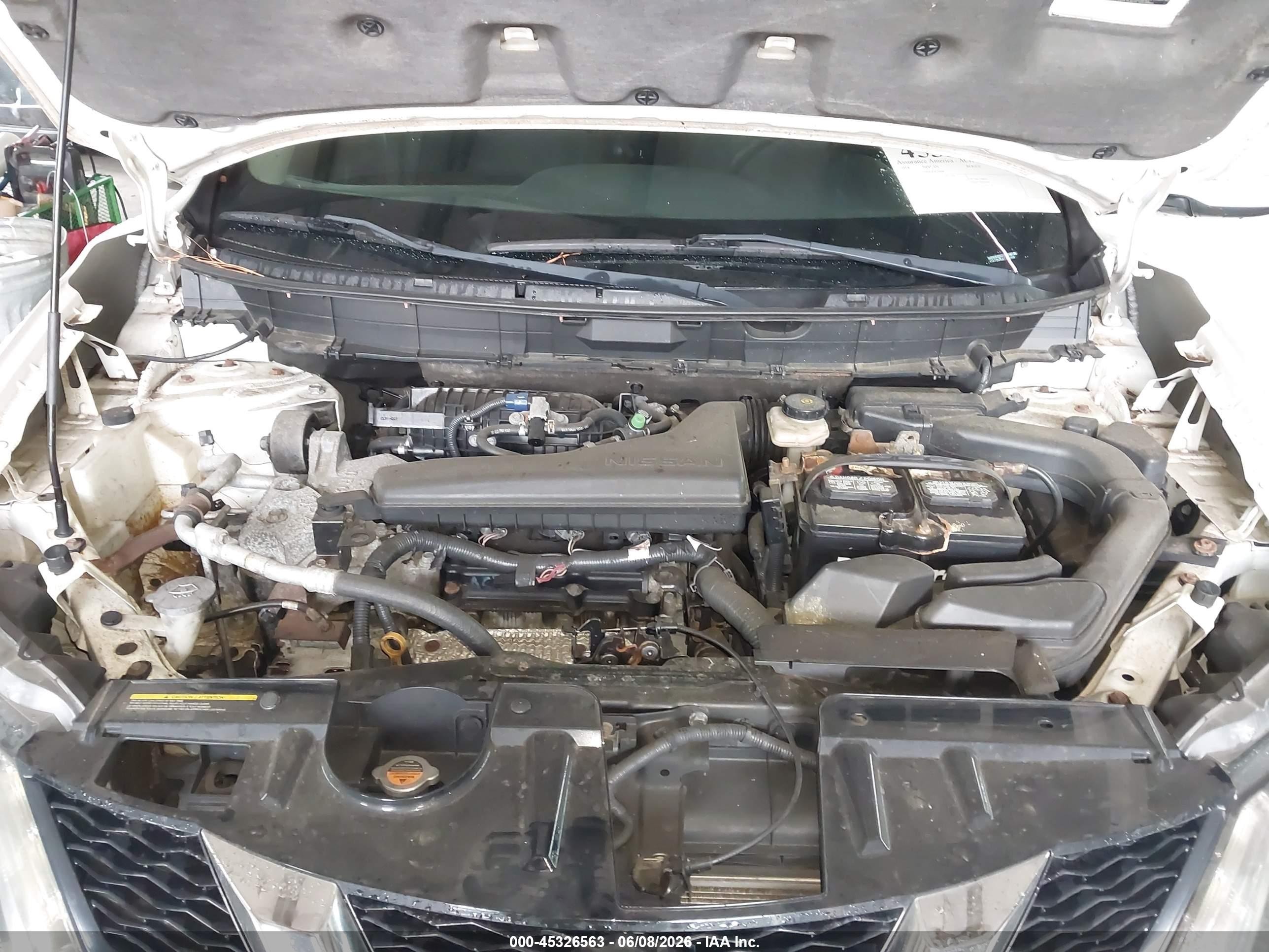 2014 Nissan Rogue S White vin: 5N1AT2MK8EC823408