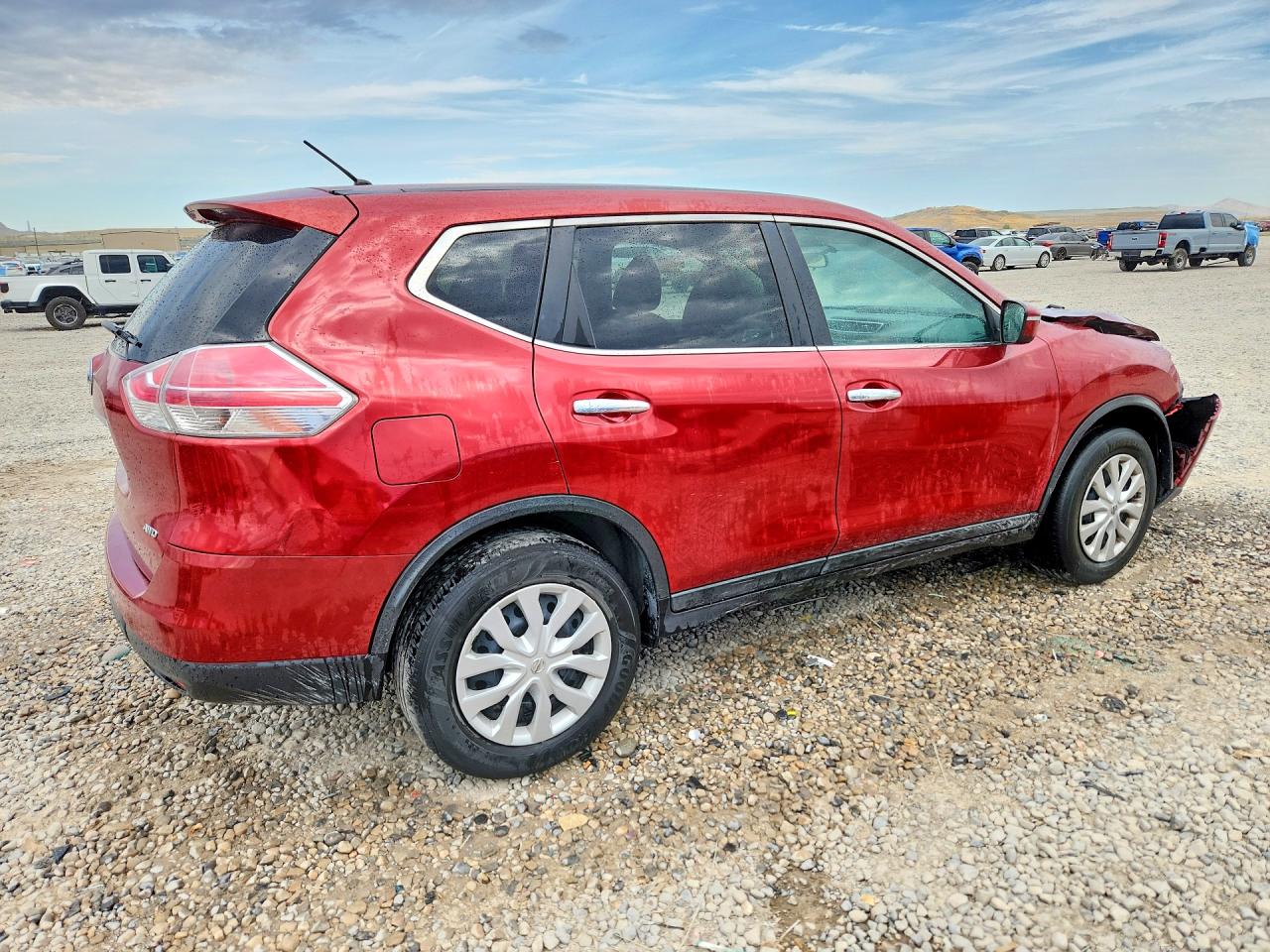 2015 Nissan Rogue S Burgundy vin: 5N1AT2MK8FC801541