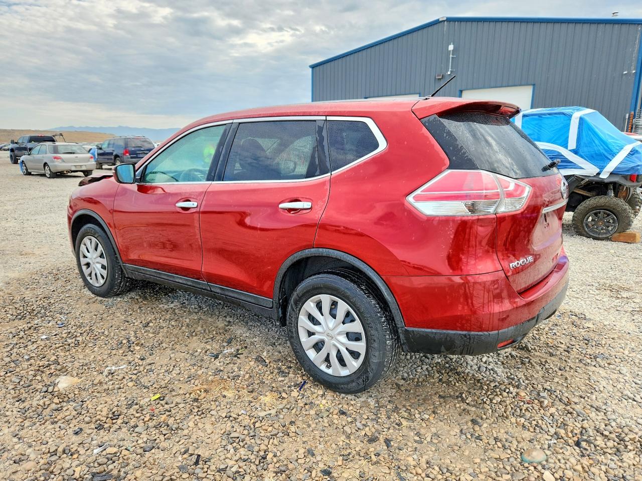 2015 Nissan Rogue S Burgundy vin: 5N1AT2MK8FC801541