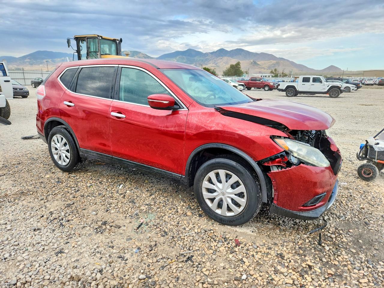 2015 Nissan Rogue S Burgundy vin: 5N1AT2MK8FC801541