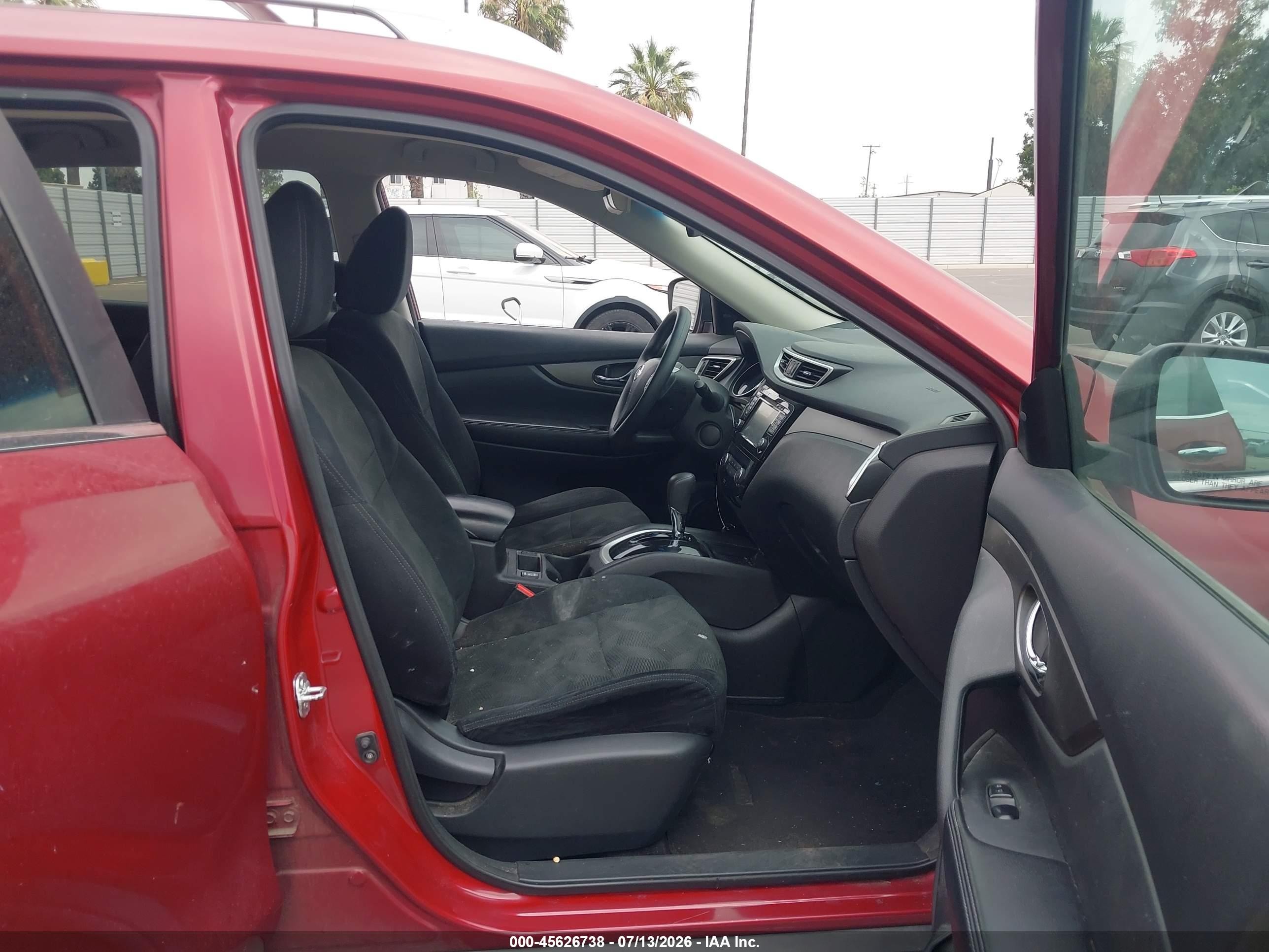 2015 Nissan Rogue Sv Red vin: 5N1AT2MK8FC897316