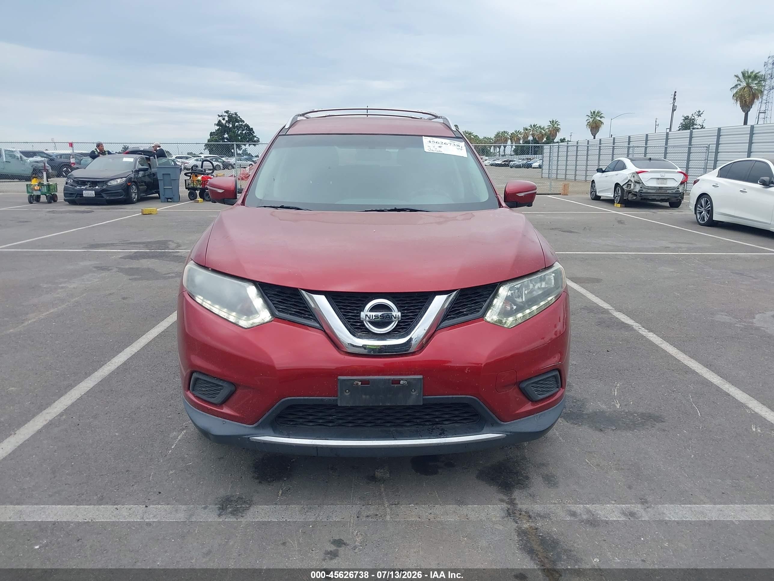 2015 Nissan Rogue Sv Red vin: 5N1AT2MK8FC897316