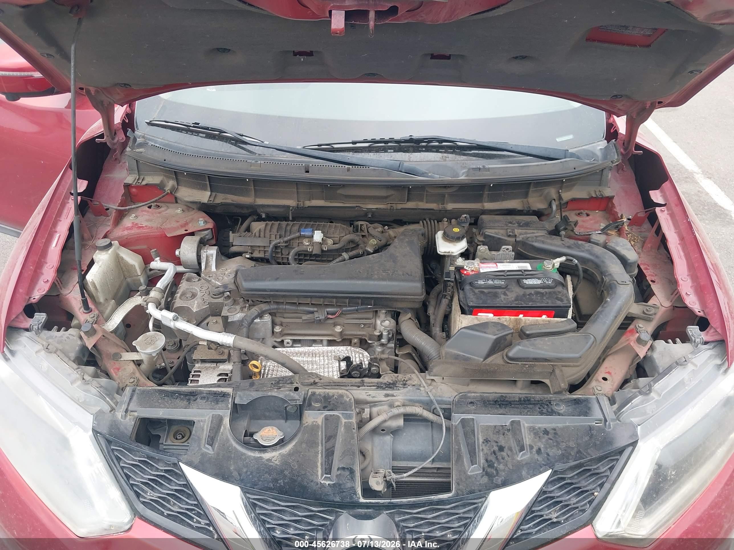 2015 Nissan Rogue Sv Red vin: 5N1AT2MK8FC897316