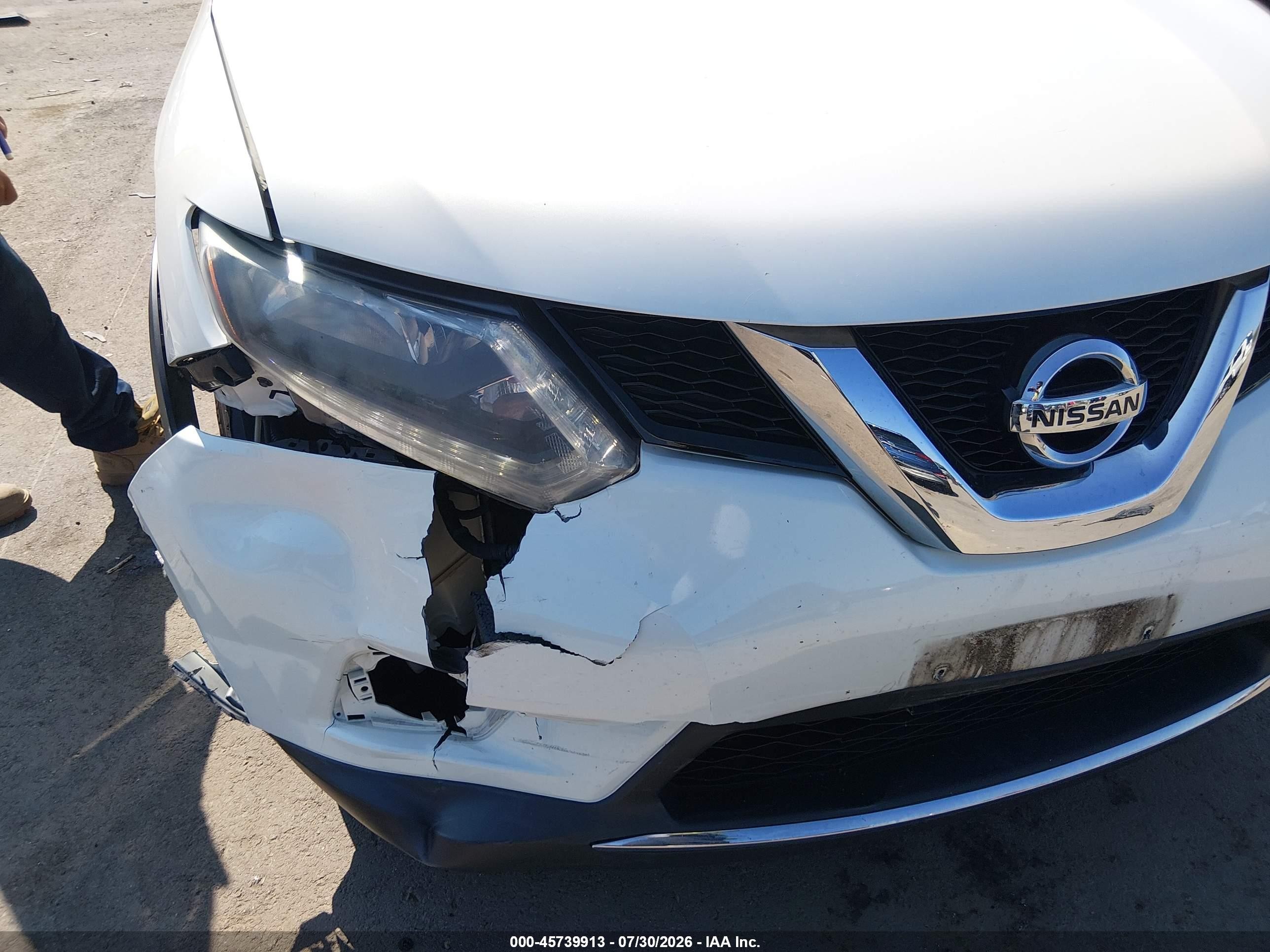 2014 Nissan Rogue Sv Белый vin: 5N1AT2MK9EC809534