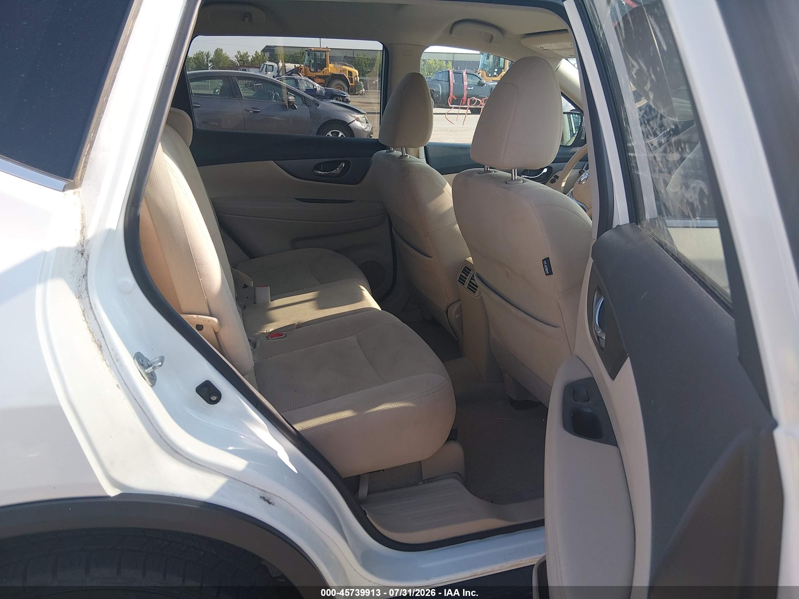 2014 Nissan Rogue Sv Белый vin: 5N1AT2MK9EC809534