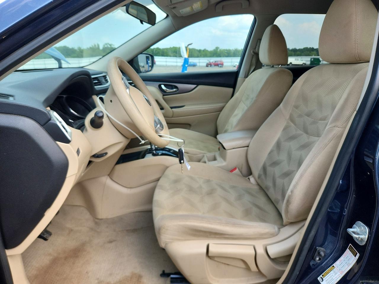 2015 Nissan Rogue S Синий vin: 5N1AT2MK9FC925673