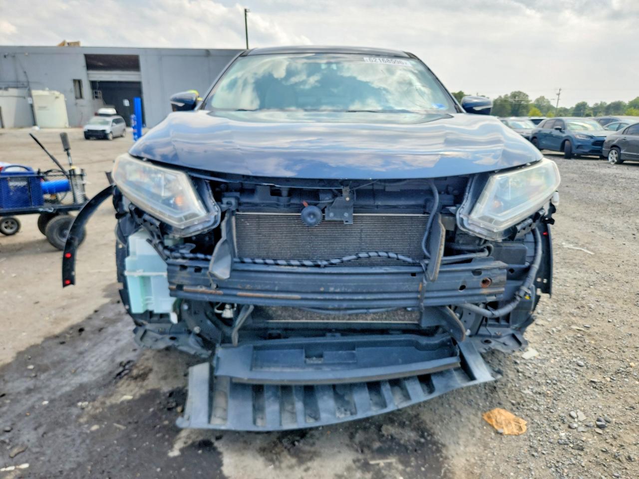 2015 Nissan Rogue S Синий vin: 5N1AT2MK9FC925673