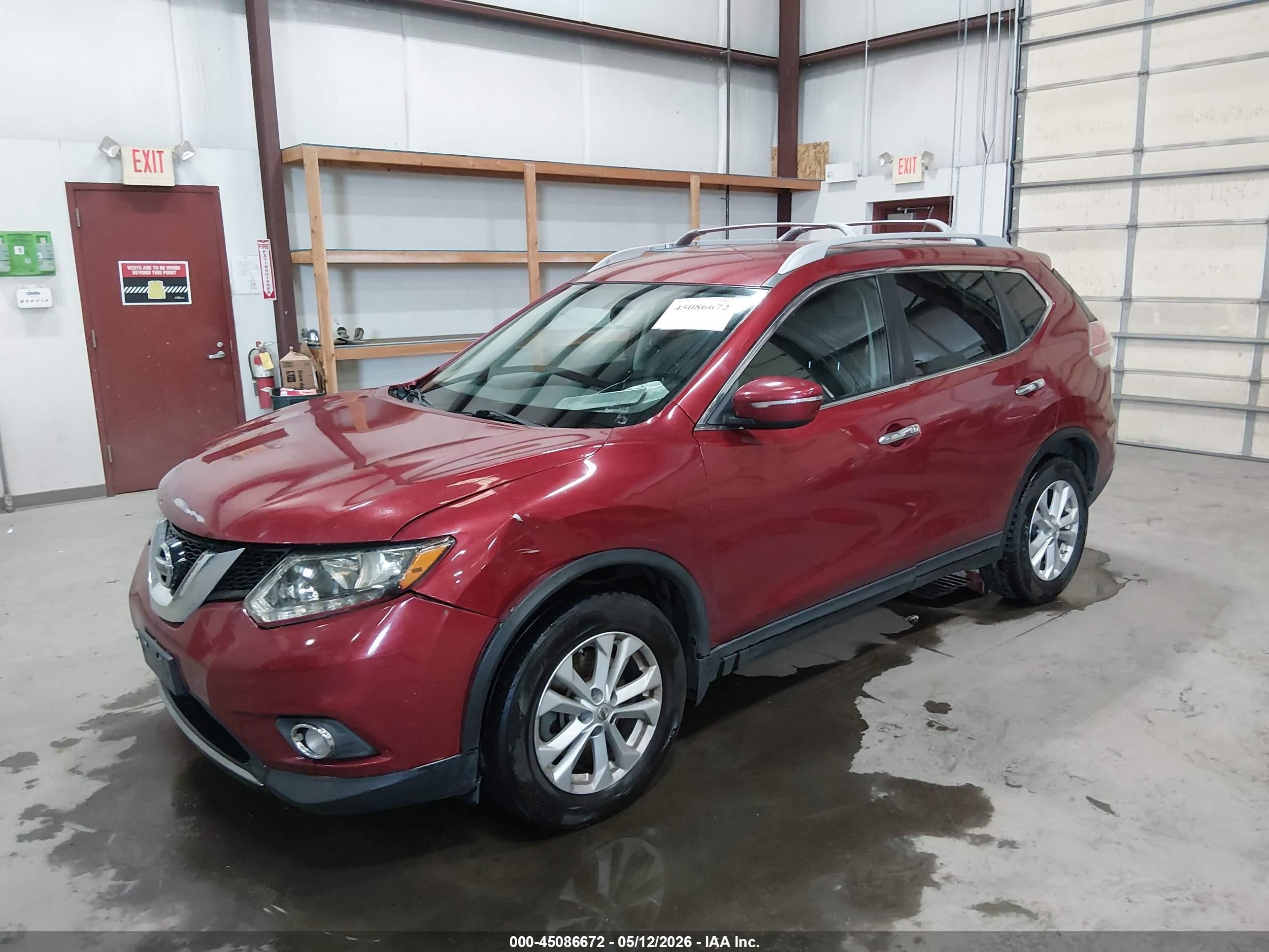 2014 Nissan Rogue Sv Red vin: 5N1AT2MKXEC765866
